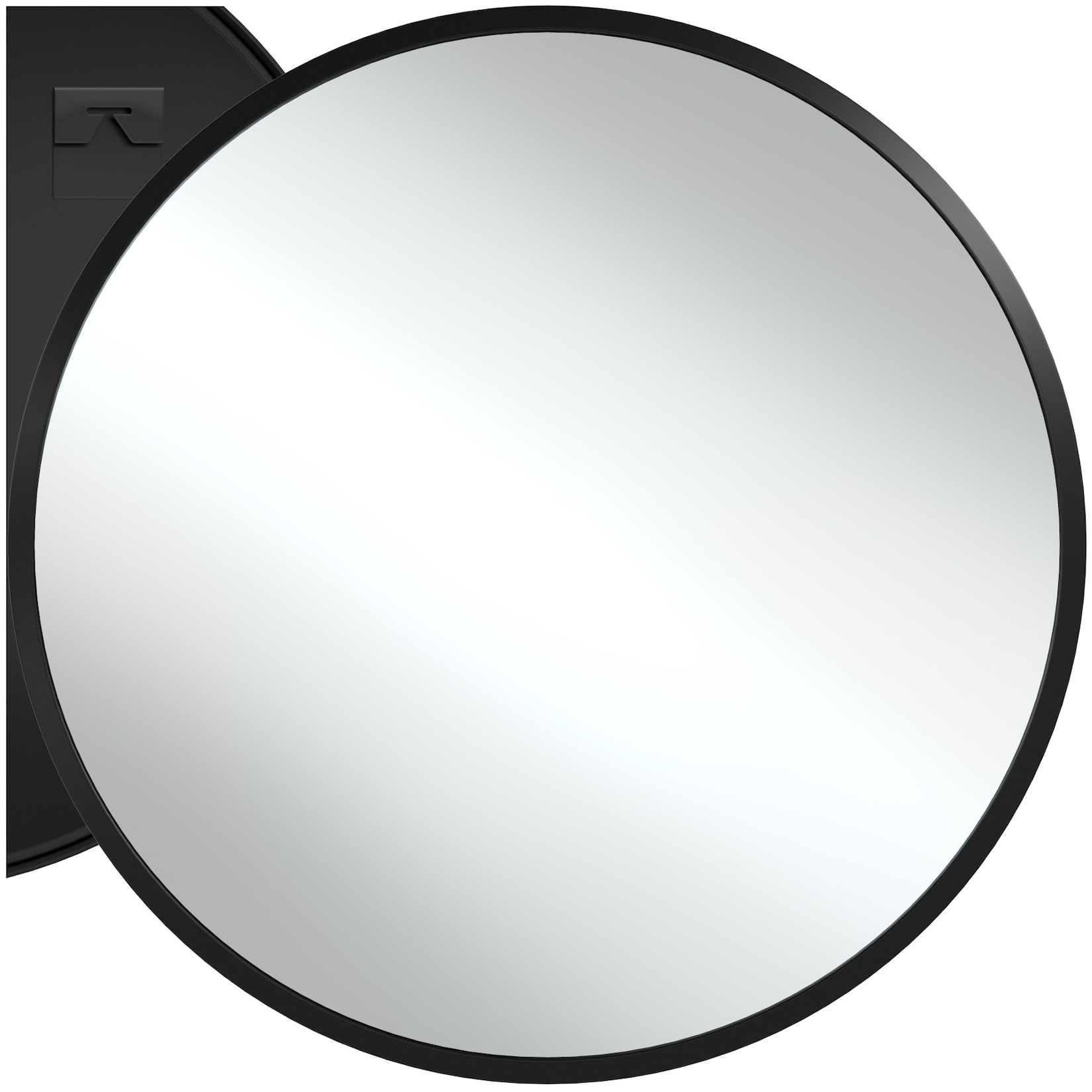 tectake® Runder Wandspiegel, Ø 70 cm, 3 mm dickes Glas, integrierte Befestigungshaken