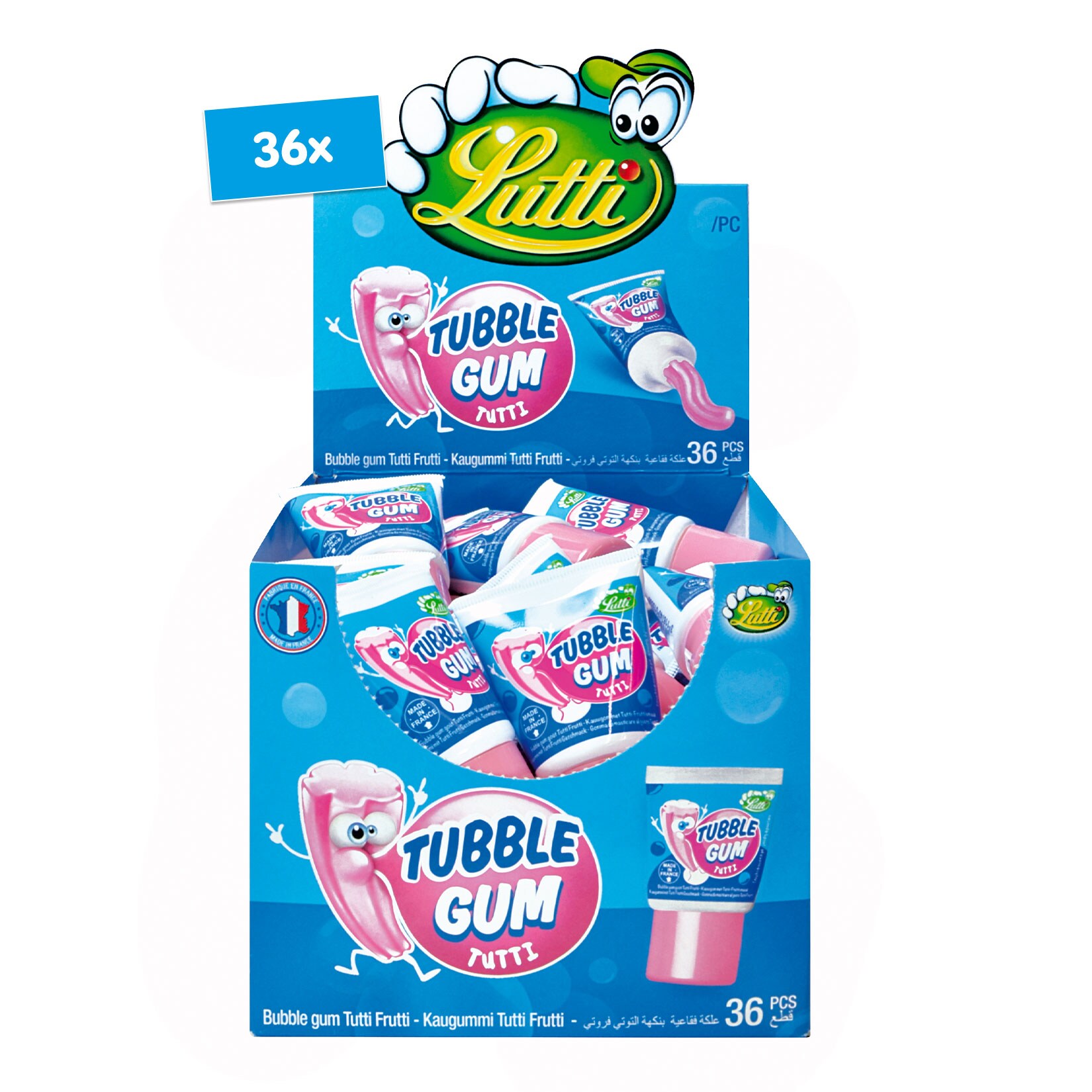 Tubble Gum Tutti 35 g, 36er Pack | 03116740013143