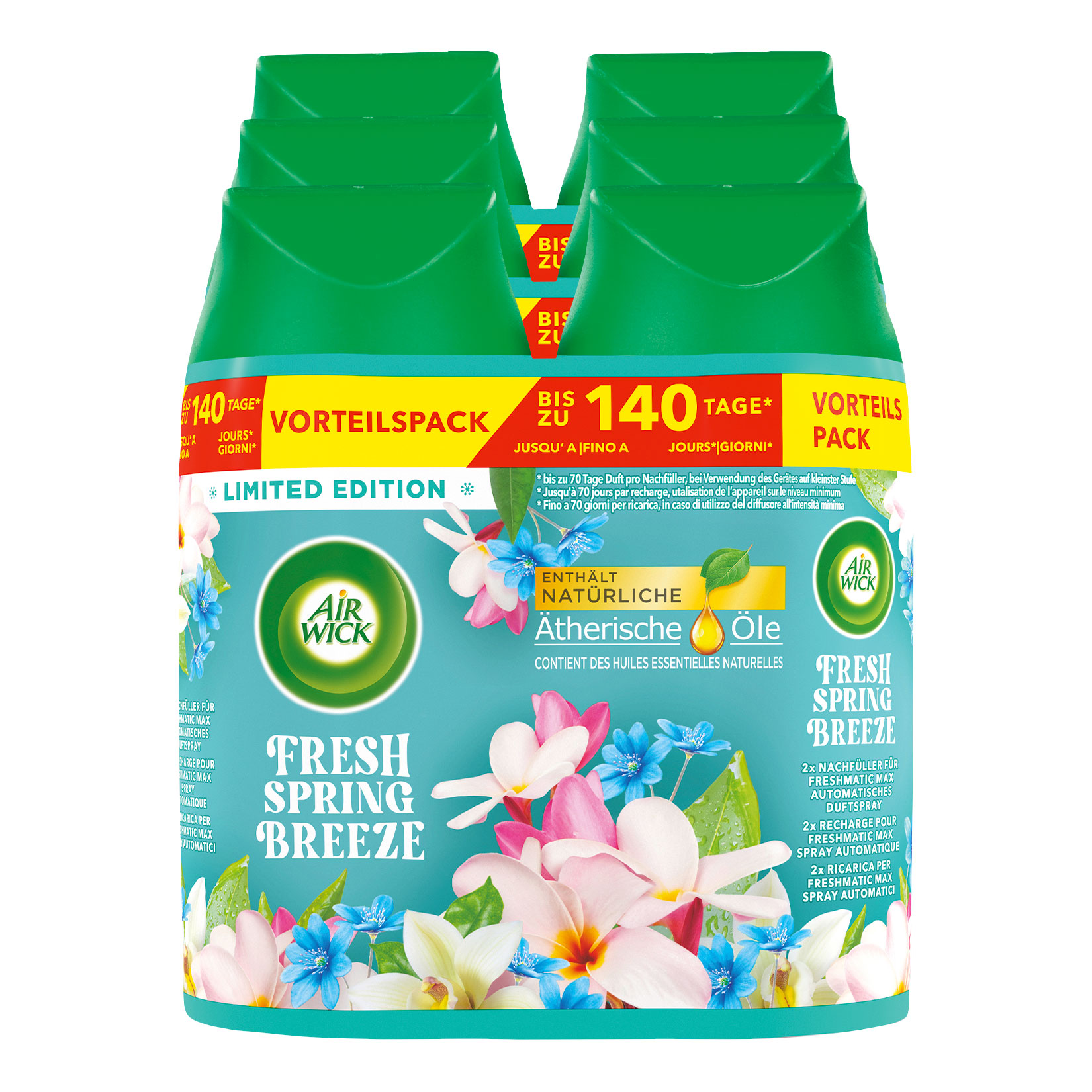 Air Wick Freshmatic Max Duopack Spring Breeze 2x250 ml, 3er Pack - Bild 1