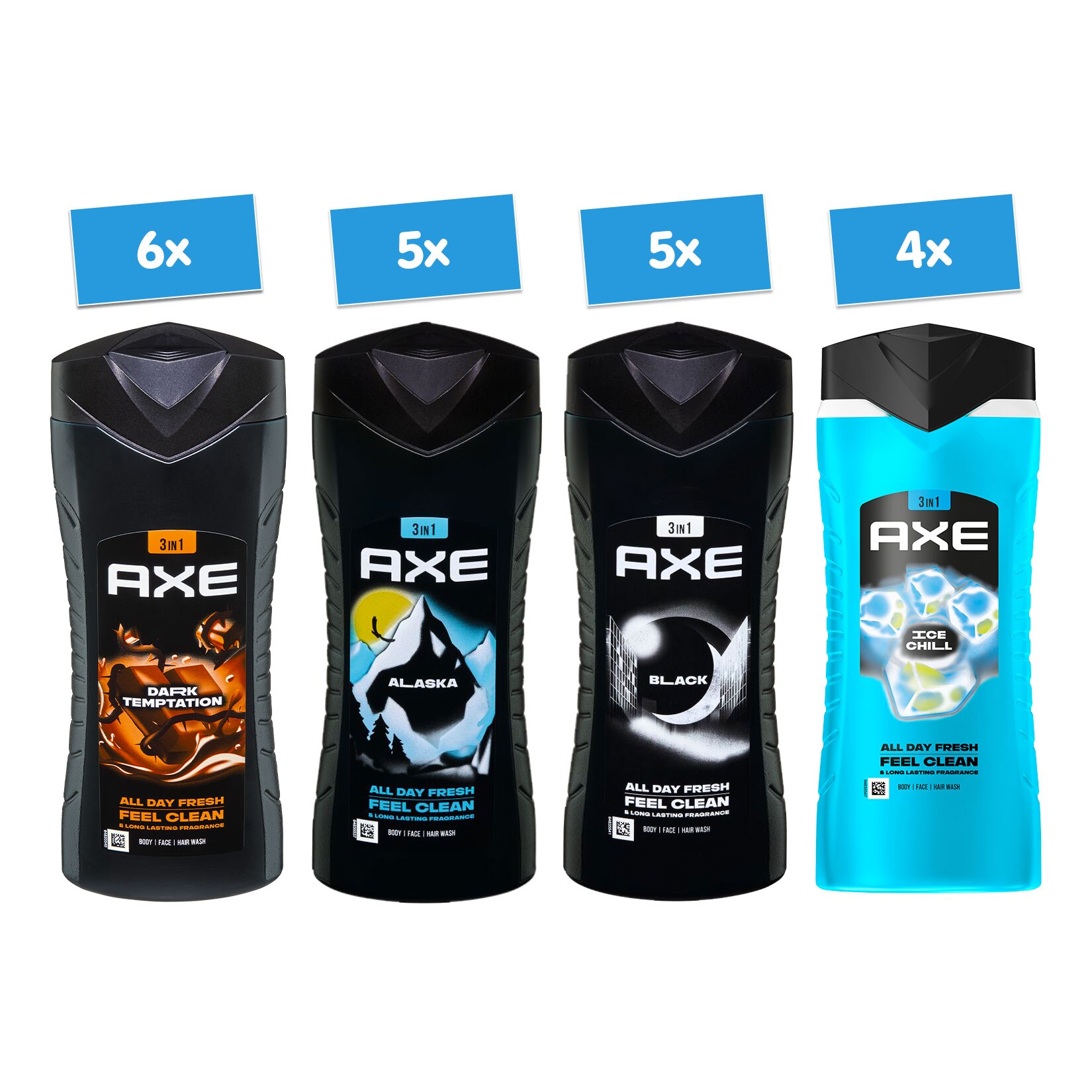 Axe Duschgel 400 ml, verschiedene Sorten, 20er Pack - Bild 1