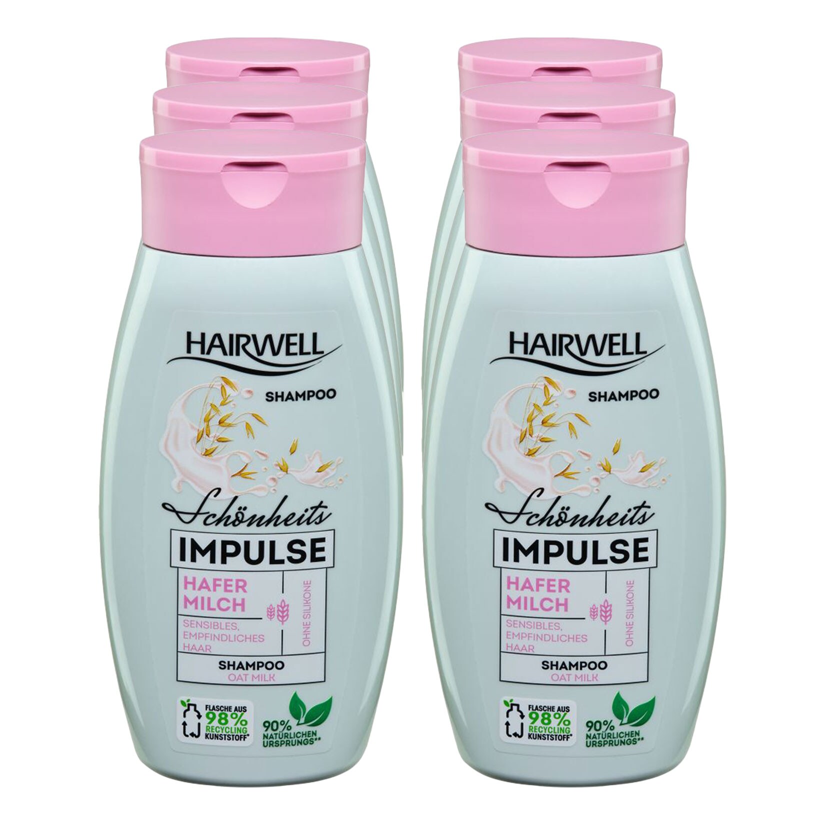 Hairwell Shampoo Hafermilch 250 ml, 6er Pack - Bild 1