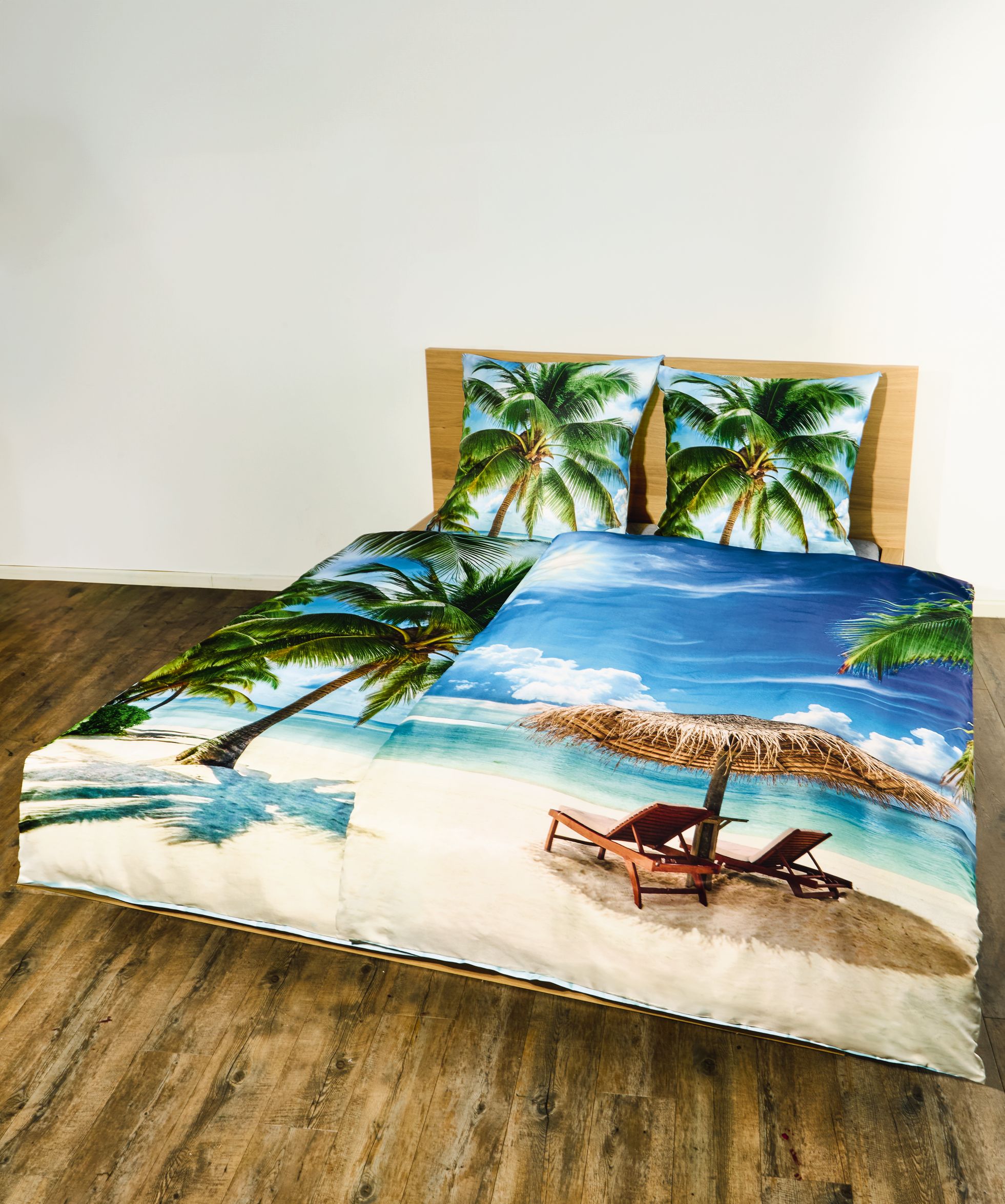 Dekor Mikrofaser Bettw&auml;sche 2x135/200 cm - Strand - Bild 1