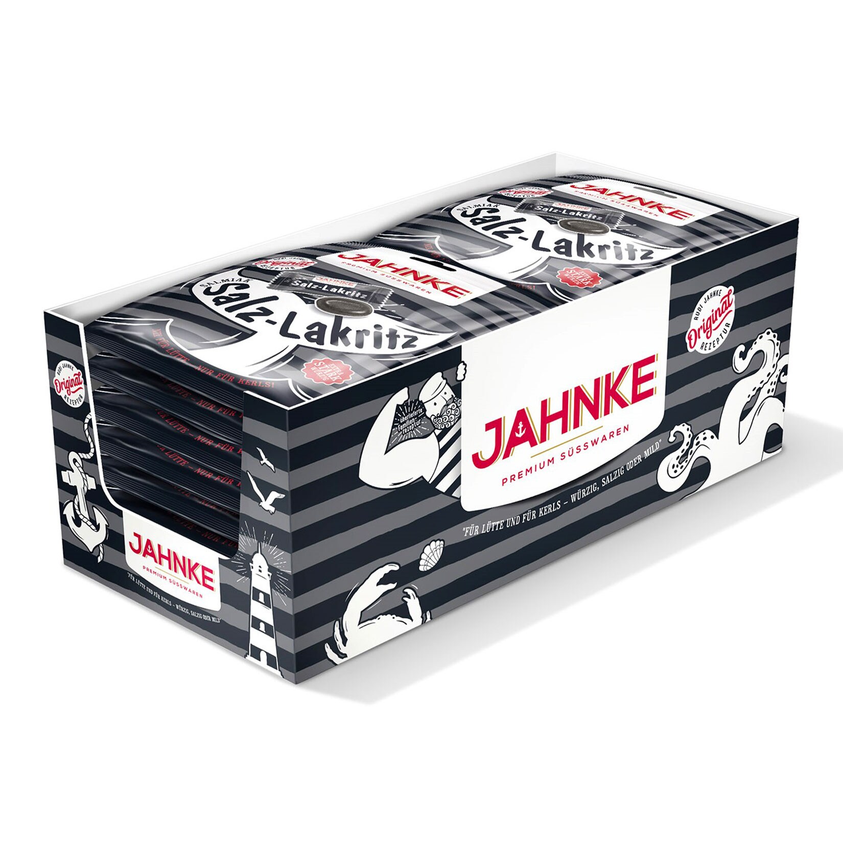 Jahnke Salmiak-Salz-Lakritz 125 g, 14er Pack - Bild 1