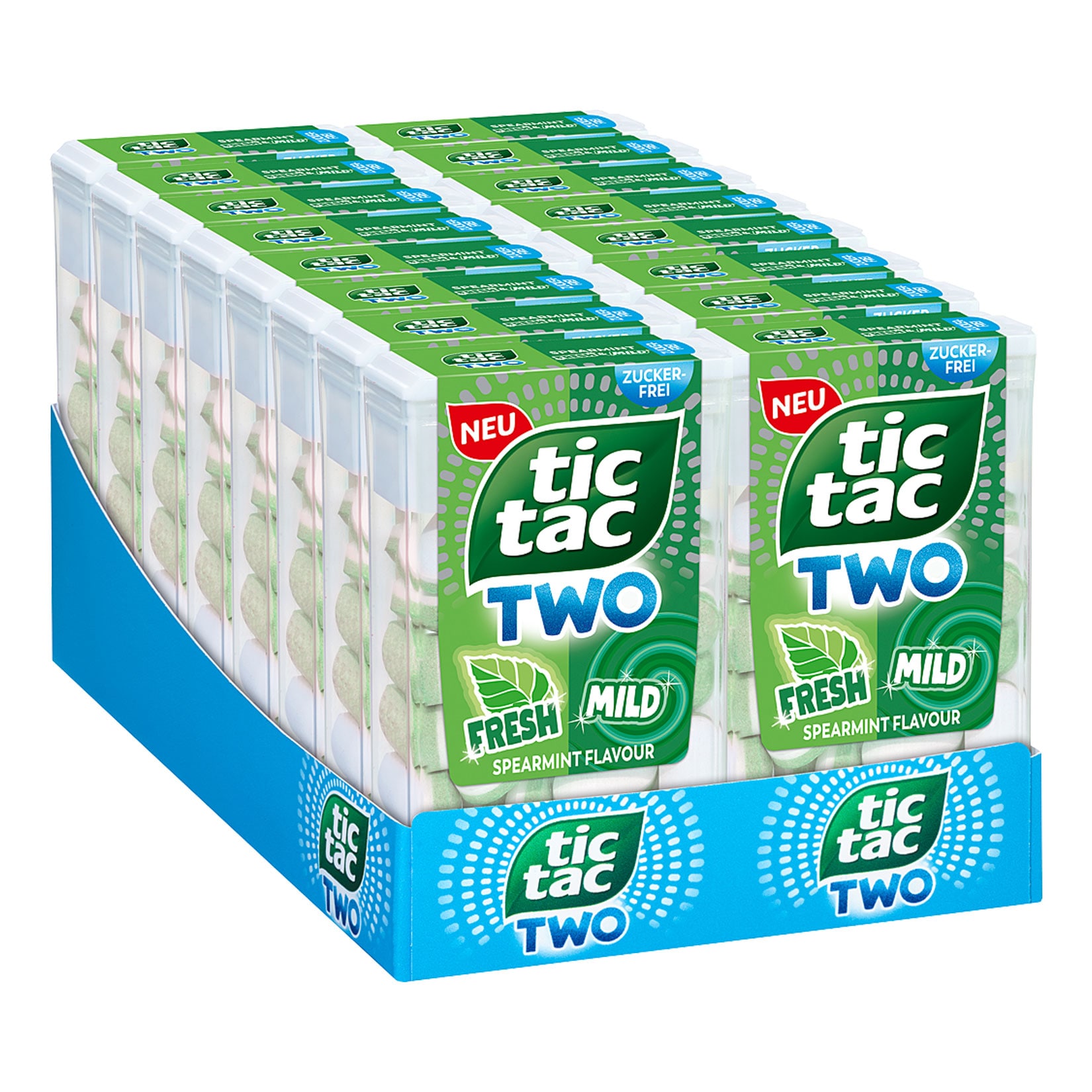 Ferrero Tic Tac Two Spearmint Fresh & Mild 38,5 g, 16er Pack - Bild 1