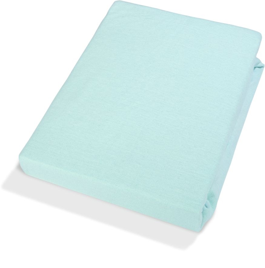 DEKOR Jersey-Spannbettlaken 100/200 cm - blau - Bild 1