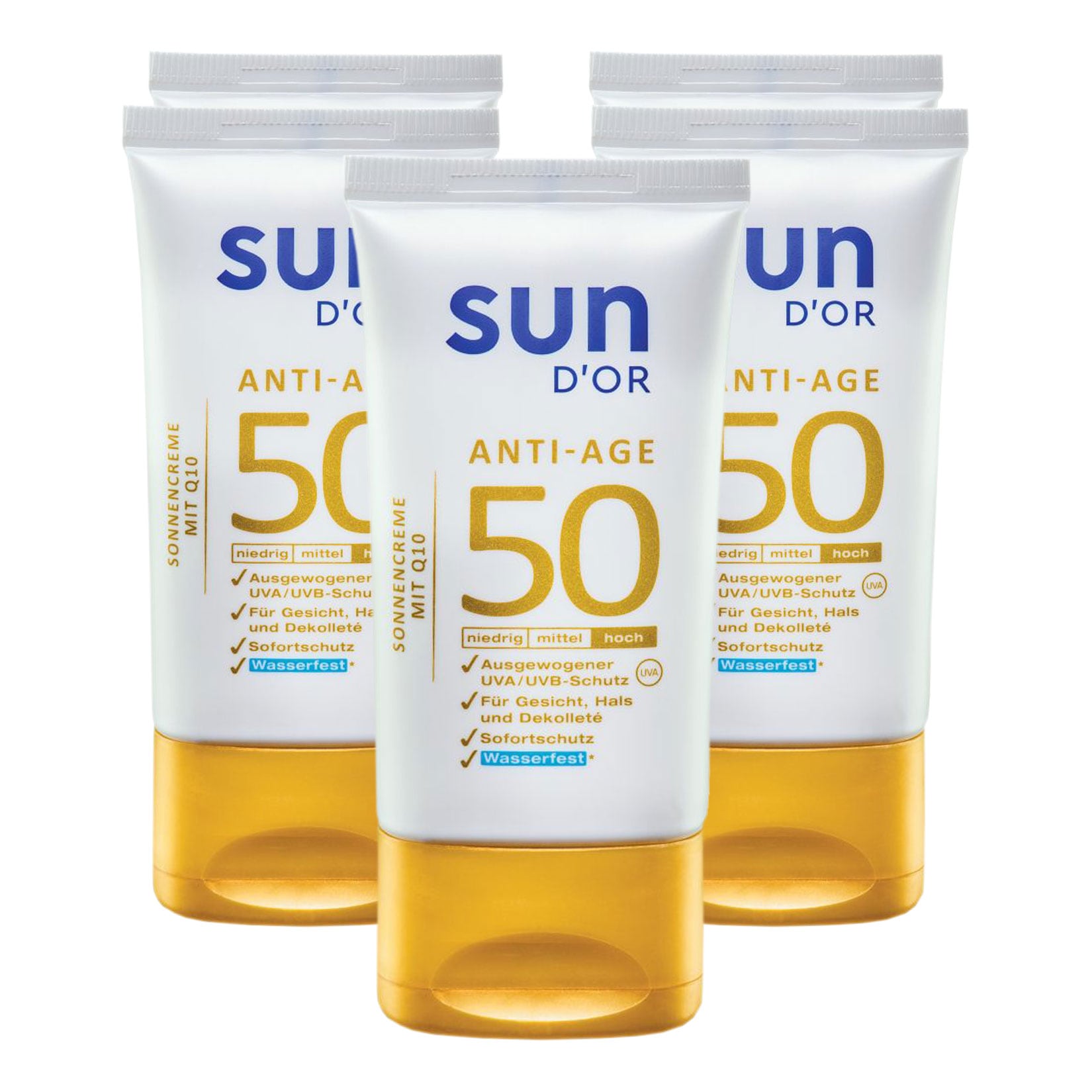 Sun D'OR Anti-Age Sonnenfluid LSF50 50 ml, 5er Pack - Bild 1