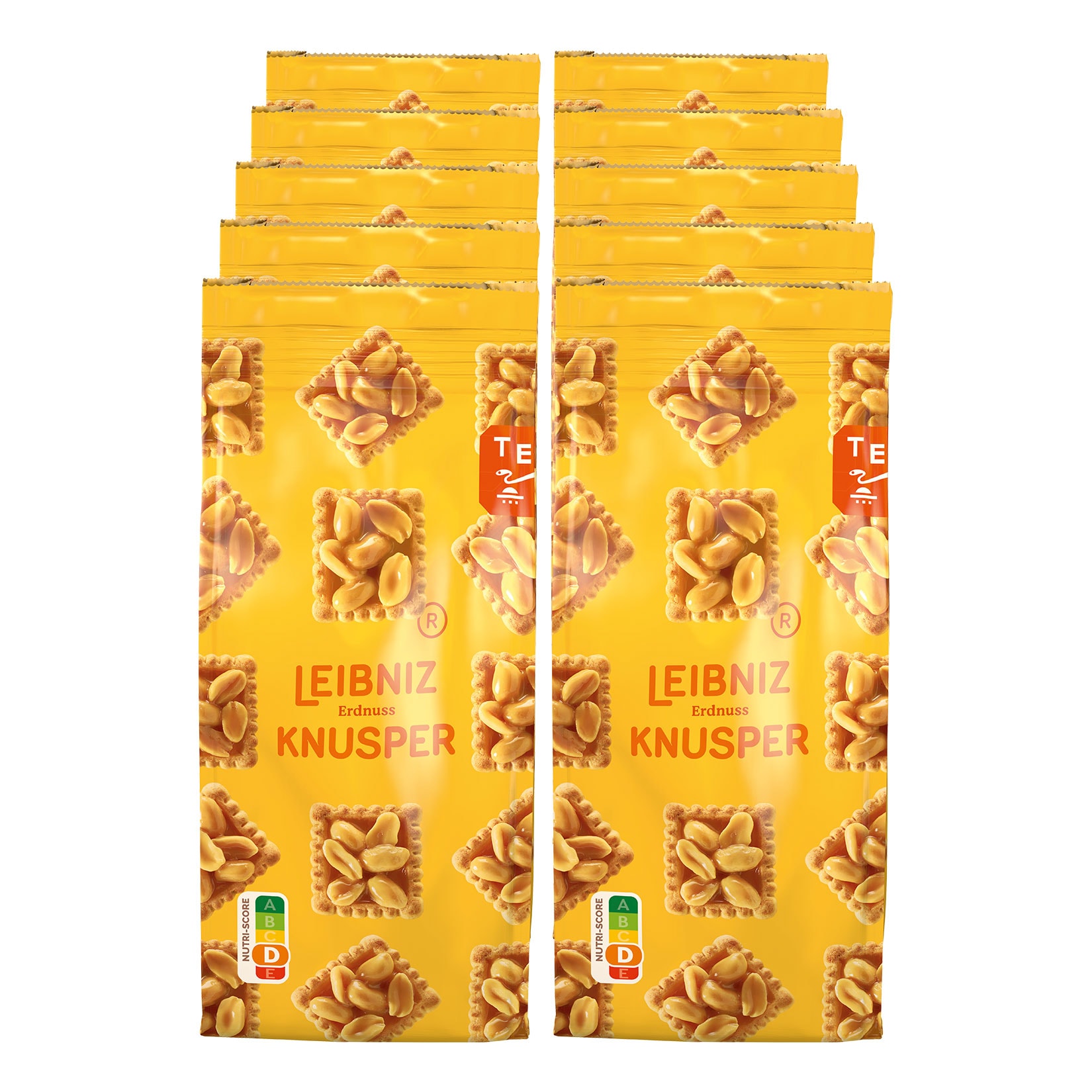 Leibniz Knusper Snack Karamellisierte Erdn&uuml;sse 175 g, 10er Pack - Bild 1