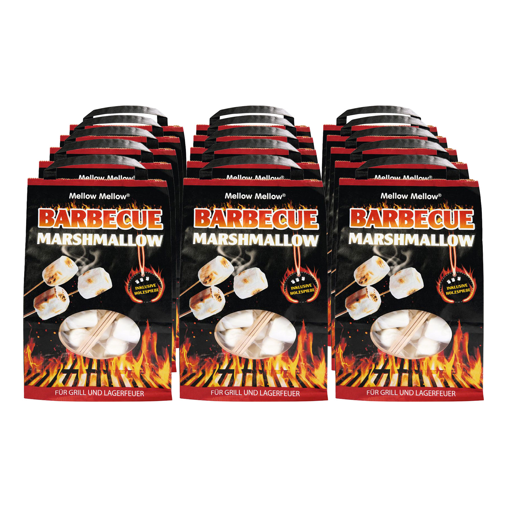 Mellow Mellow Marshmallow BBQ Bag 250 g, 15er Pack - Bild 1