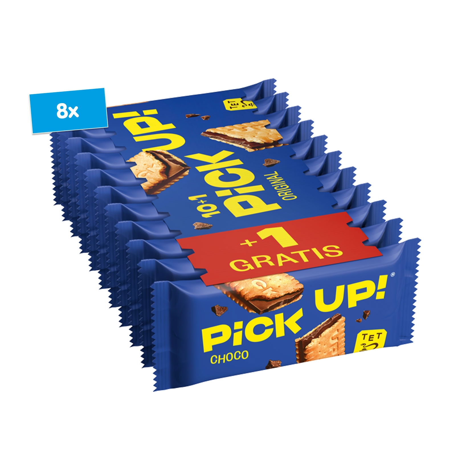 Bahlsen Pick Up Choco 10+1 308 g, 8er Pack - Bild 1