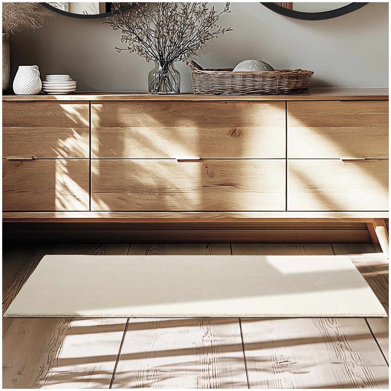 tectake&reg; Kurzflorteppich, verschiedene Gr&ouml;&szlig;en und Farben, allergikerfreundlich, rutschfeste Unterseite - Bild 1