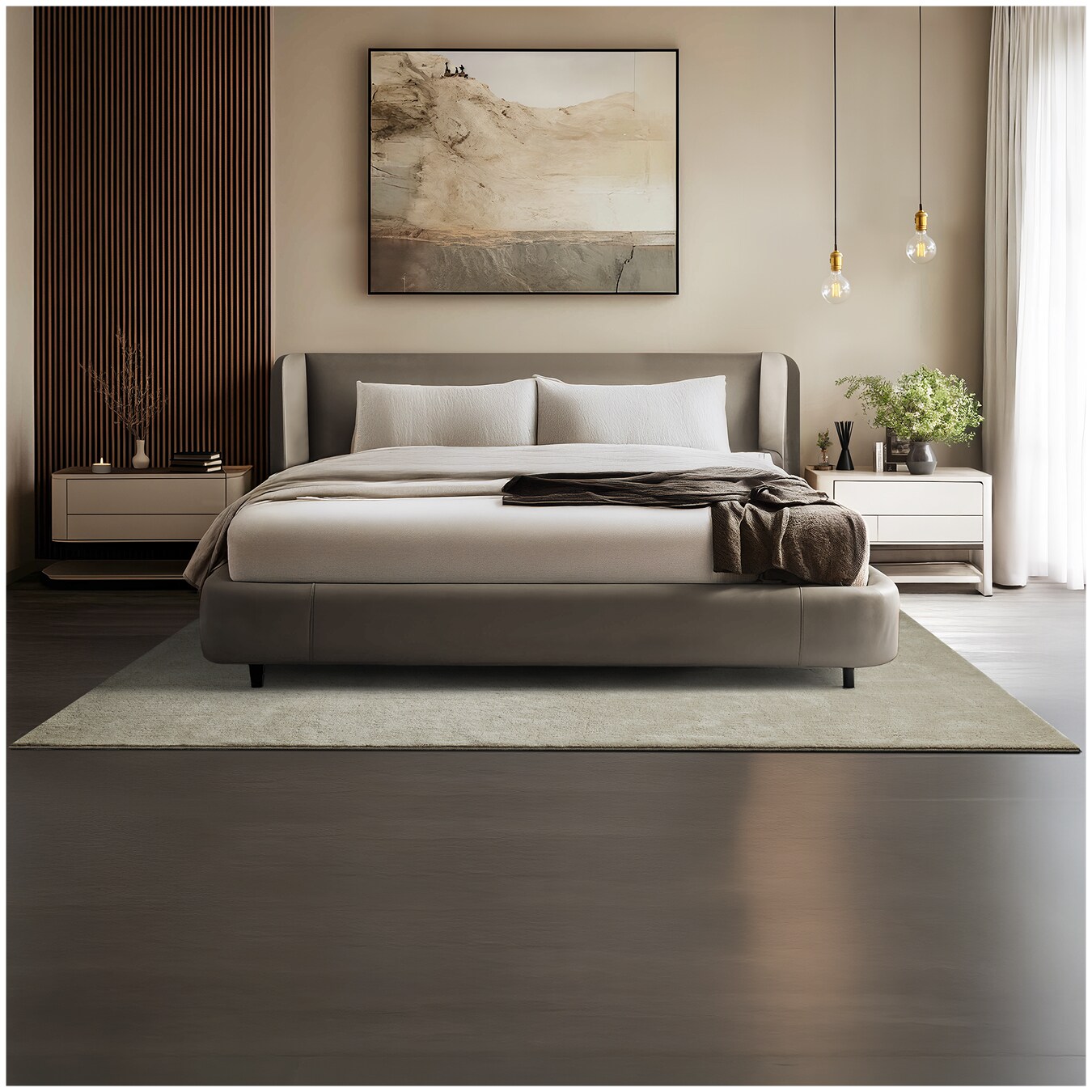 tectake® Kurzflorteppich, verschiedene Größen und Farben, allergikerfreundlich, rutschfeste Unterseite | 04061173261908