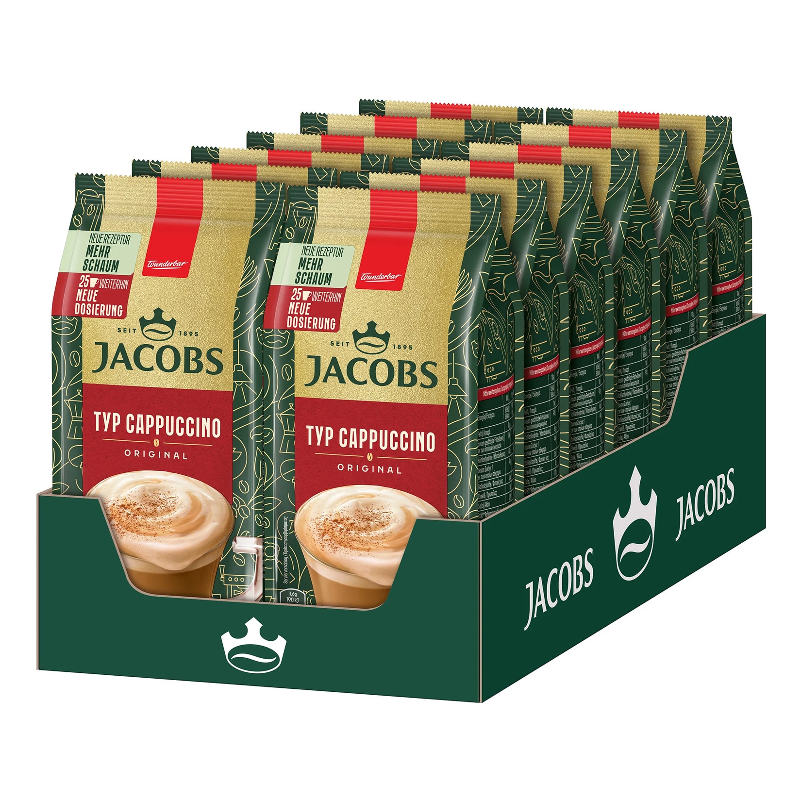 Jacobs Instant Cappuccino Original 290 g, 12er Pack - Bild 1