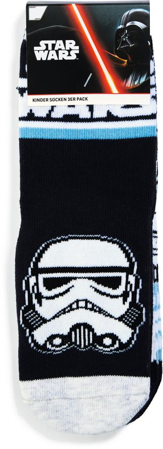 Kinder Lizenz Socken - Jungen,3er Pack, Star Wars 1 27/30 - Bild 1
