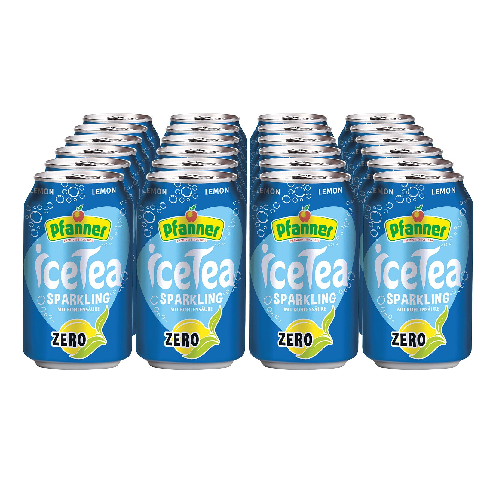 Pfanner Eistee Sparkling Lemon Zero 0,33 Dose, 24er Pack - Bild 1