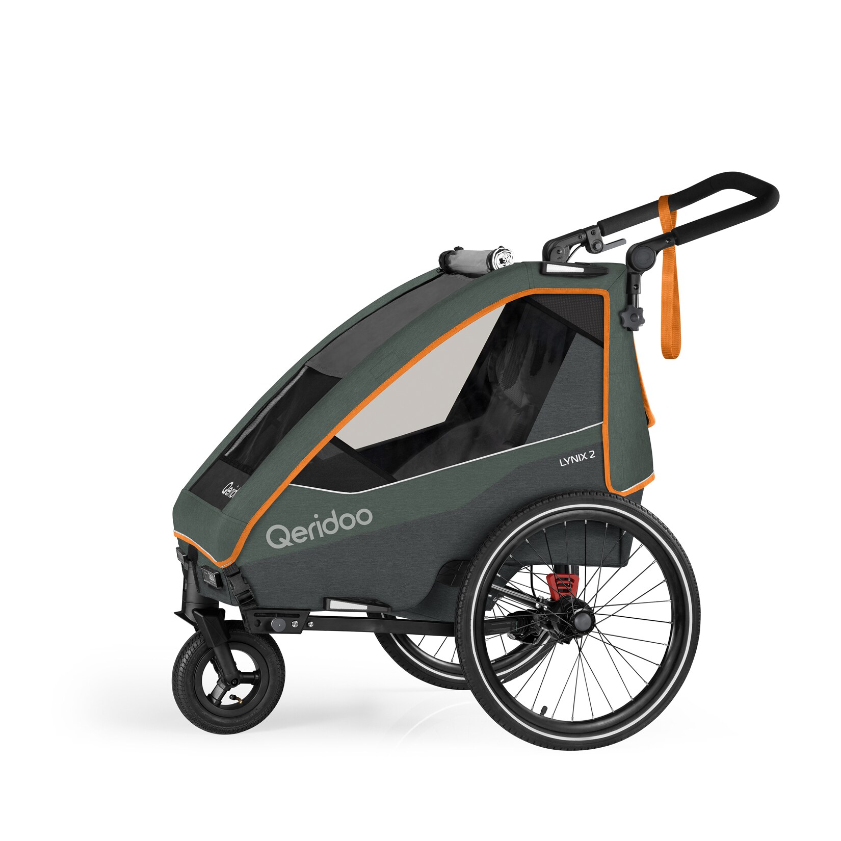 Qeridoo Fahrradanhänger Lynix 2 Forest Green | 04260204182285