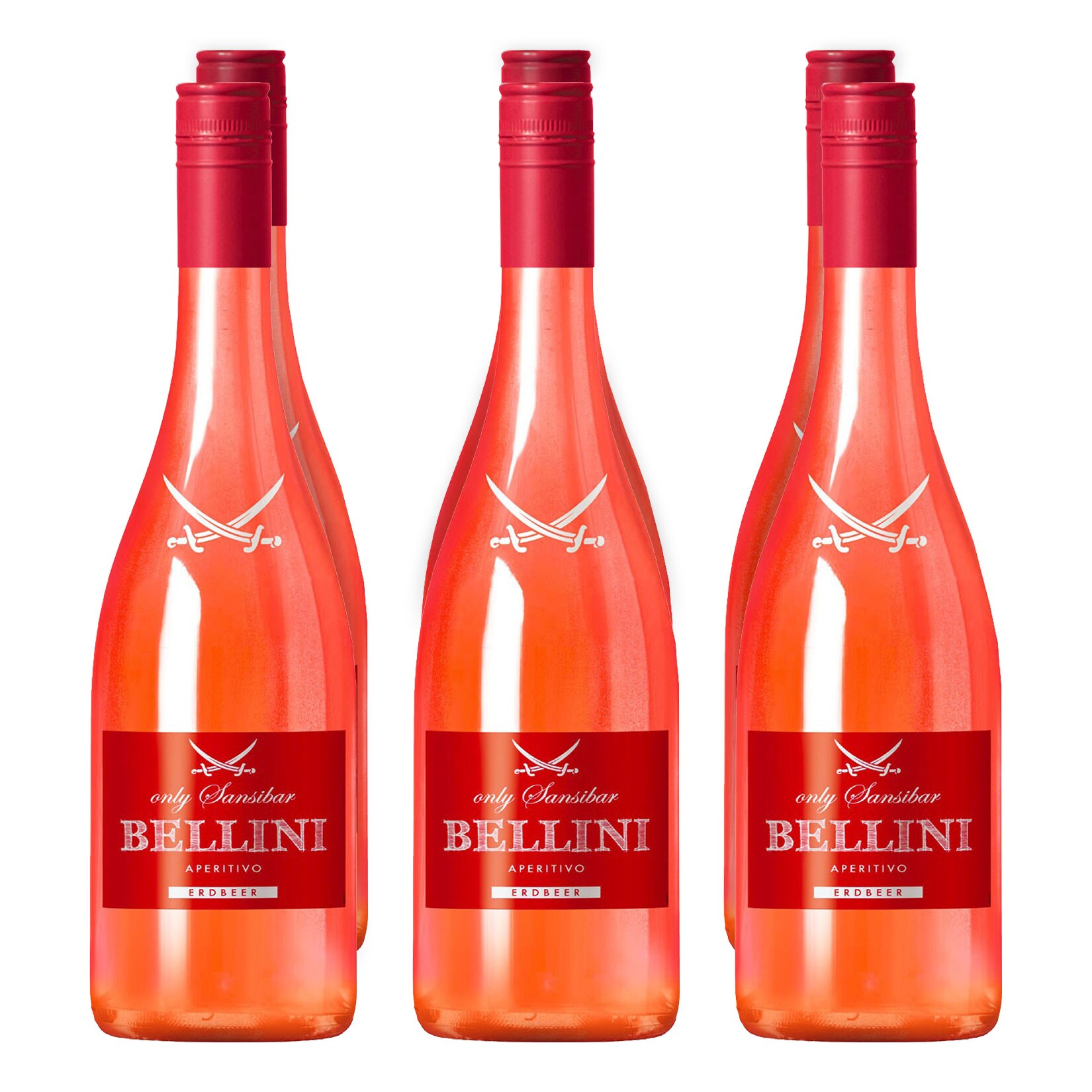 Sansibar Bellini Erdbeer 5,0 % vol 6 x 0,75 Liter - Bild 1
