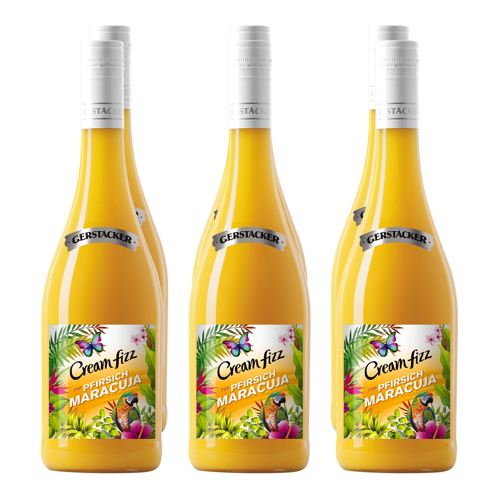 Gerstacker Cream Fizz Pfirsich Maracuja 5,0 % vol 6 x 0,75 Liter | 02100000922765