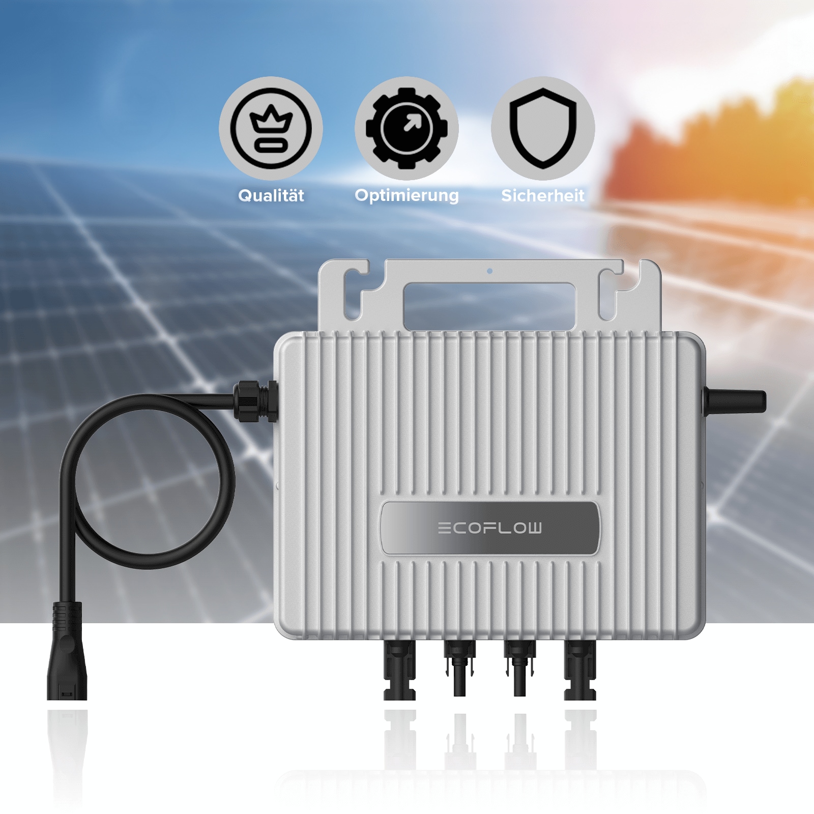 SUNNIVA® Solaranlage Balkonkraftwerk Set 850W/800W, Monokristallin