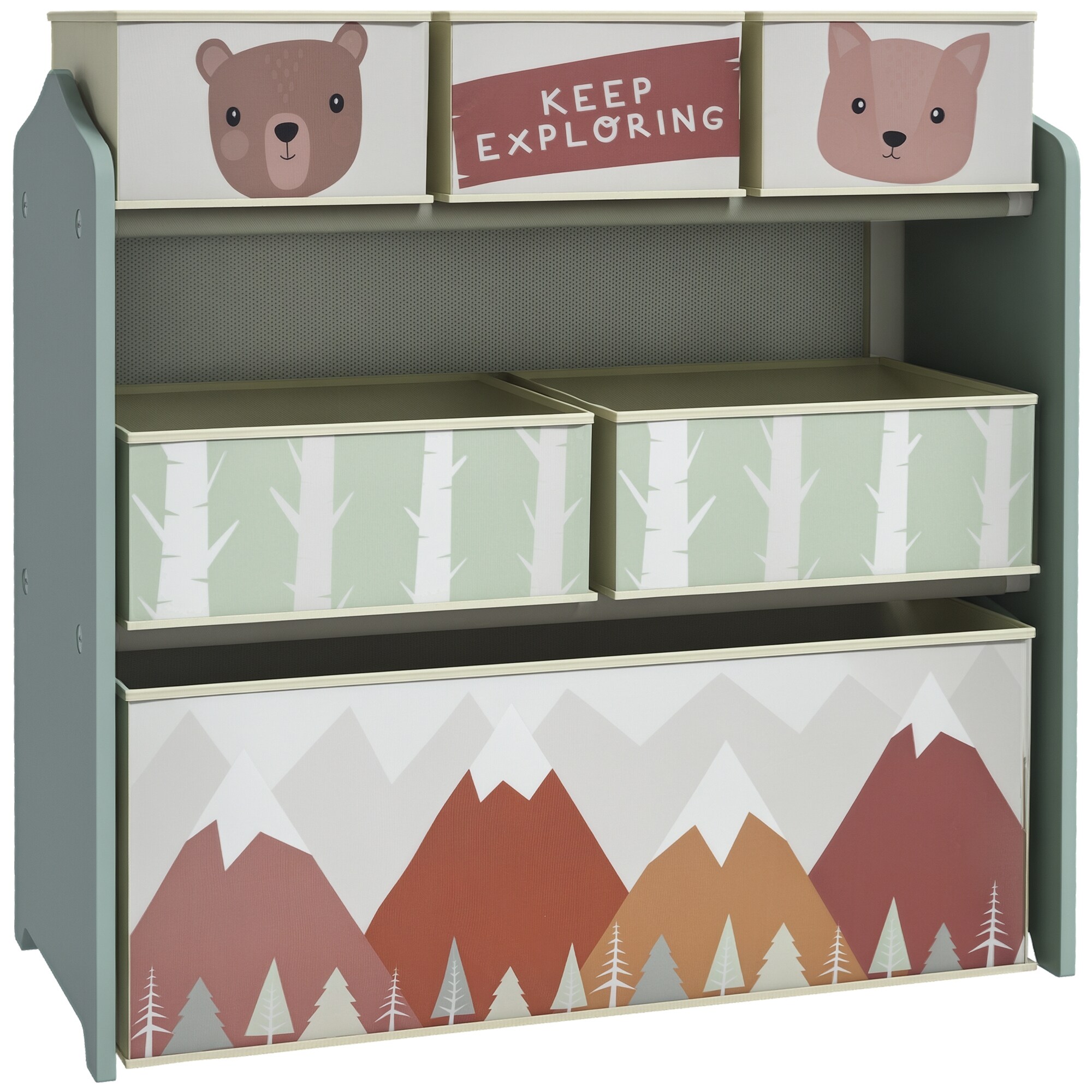 ZONEKIZ Kinderregal MDF, Vliesstoff - Bild 1