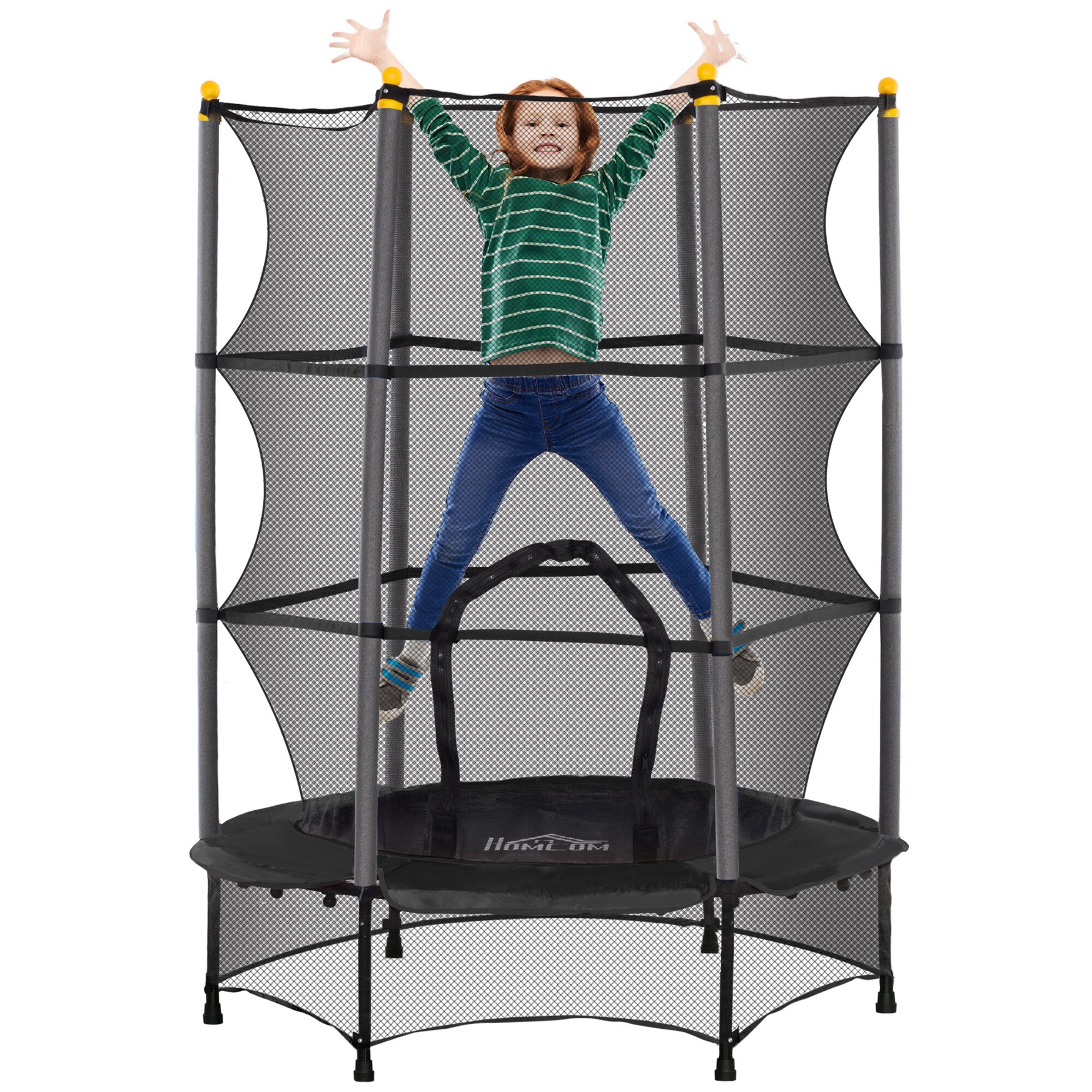 HOMCOM Kindertrampolin Stahl, Kunststoff - Bild 1