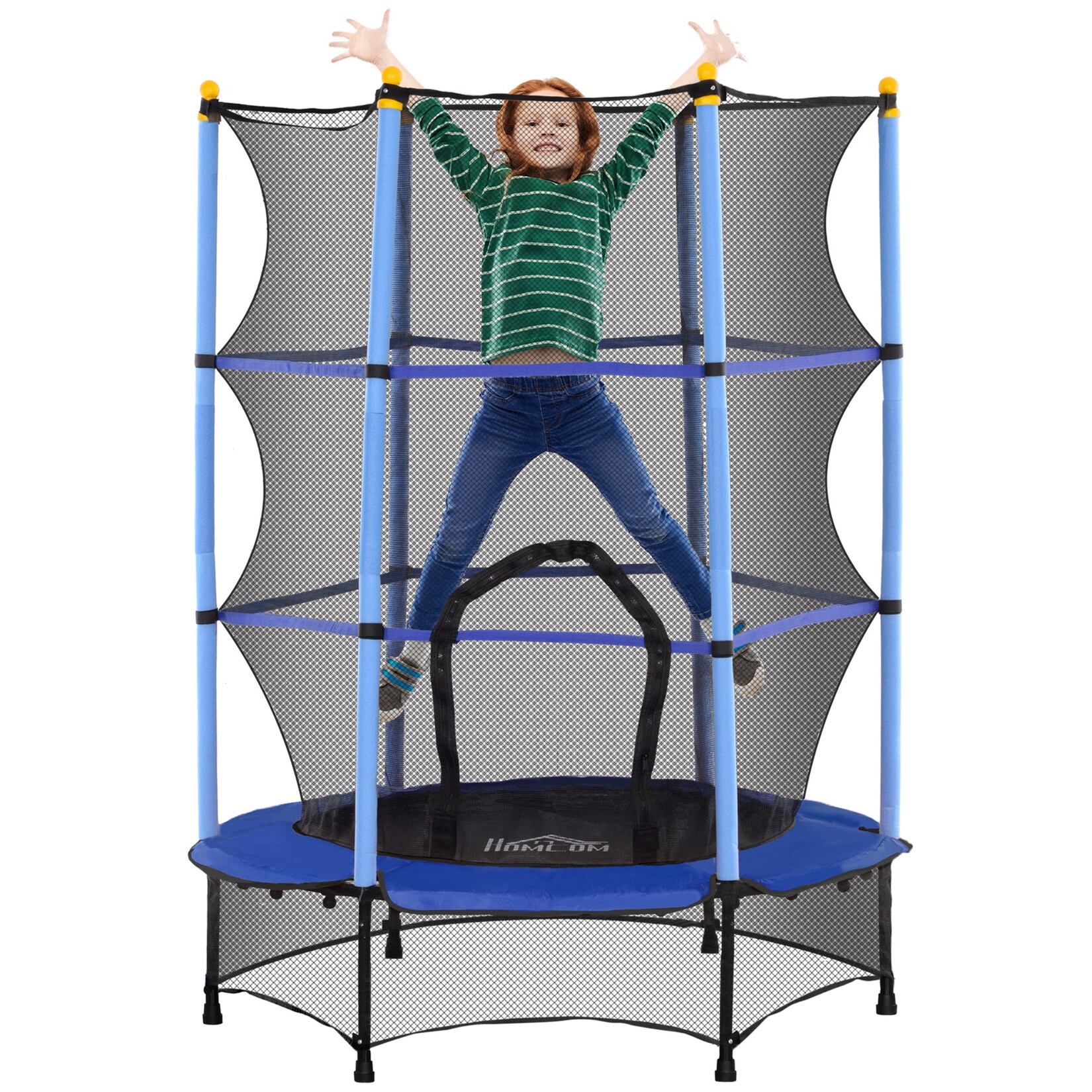 HOMCOM Kindertrampolin Stahl, Kunststoff | 04255633590381