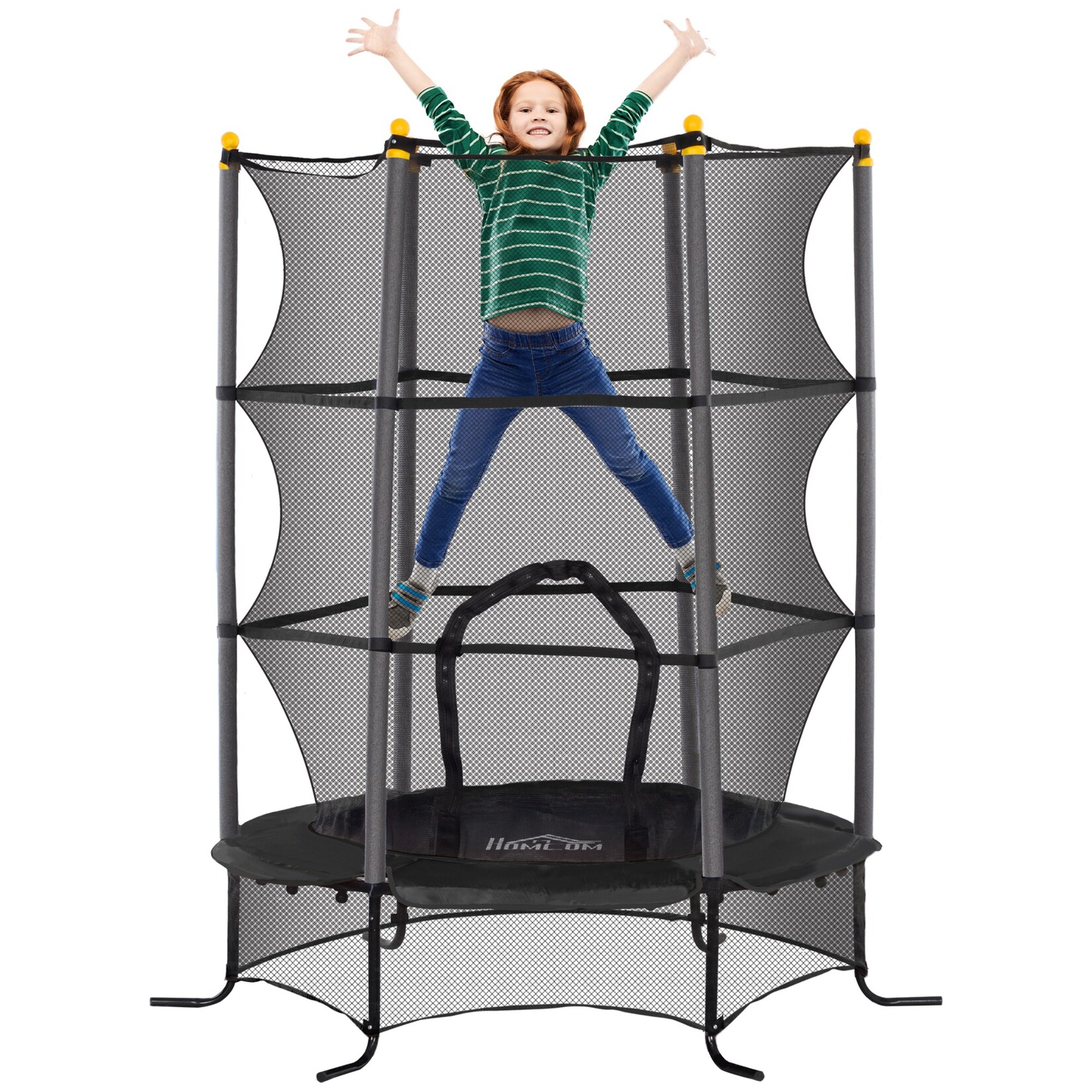HOMCOM Kindertrampolin Stahl, Kunststoff | 04255633590428