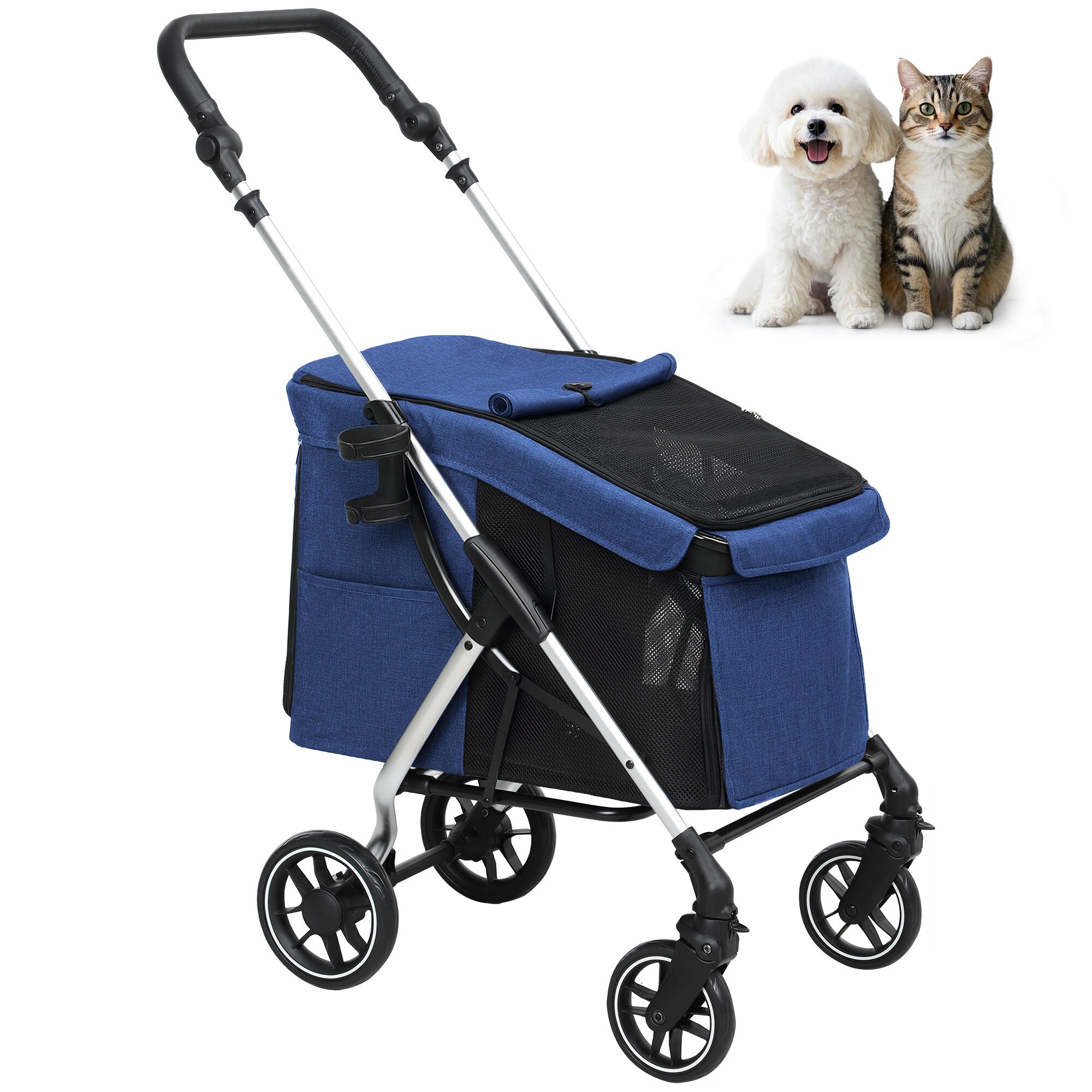 PawHut Hundewagen Polyester, Aluminium - Bild 1