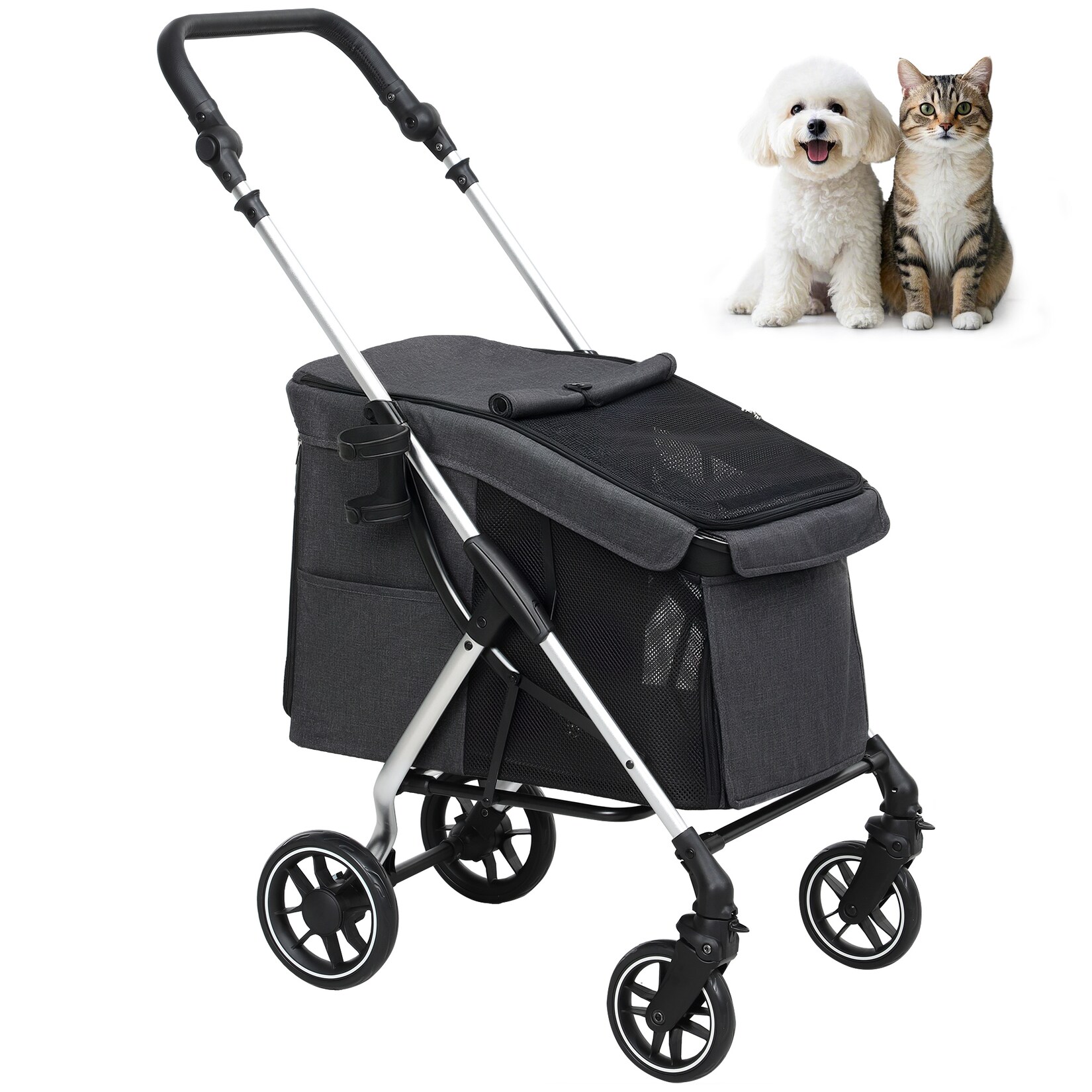 PawHut Hundewagen Polyester, Aluminium | 04255826891899