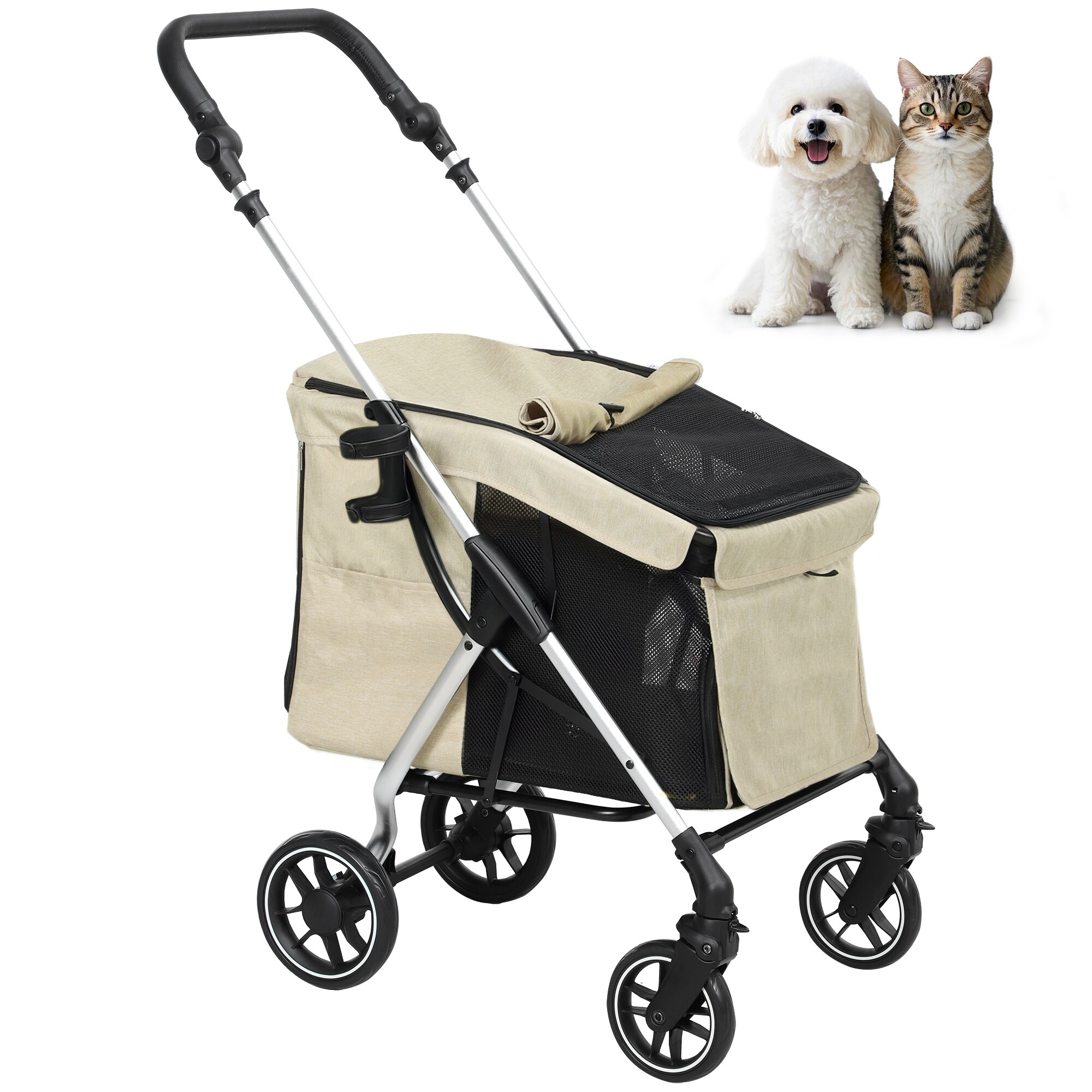 PawHut Hundewagen Polyester, Aluminium - Bild 1