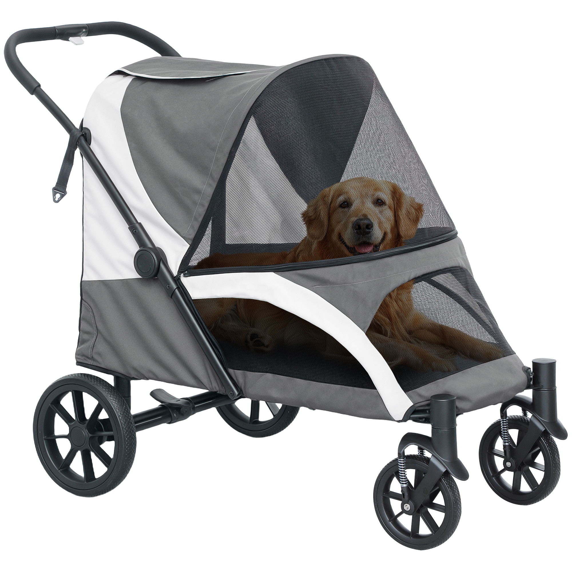 PawHut Hundewagen Polyester, Stahl - Bild 1