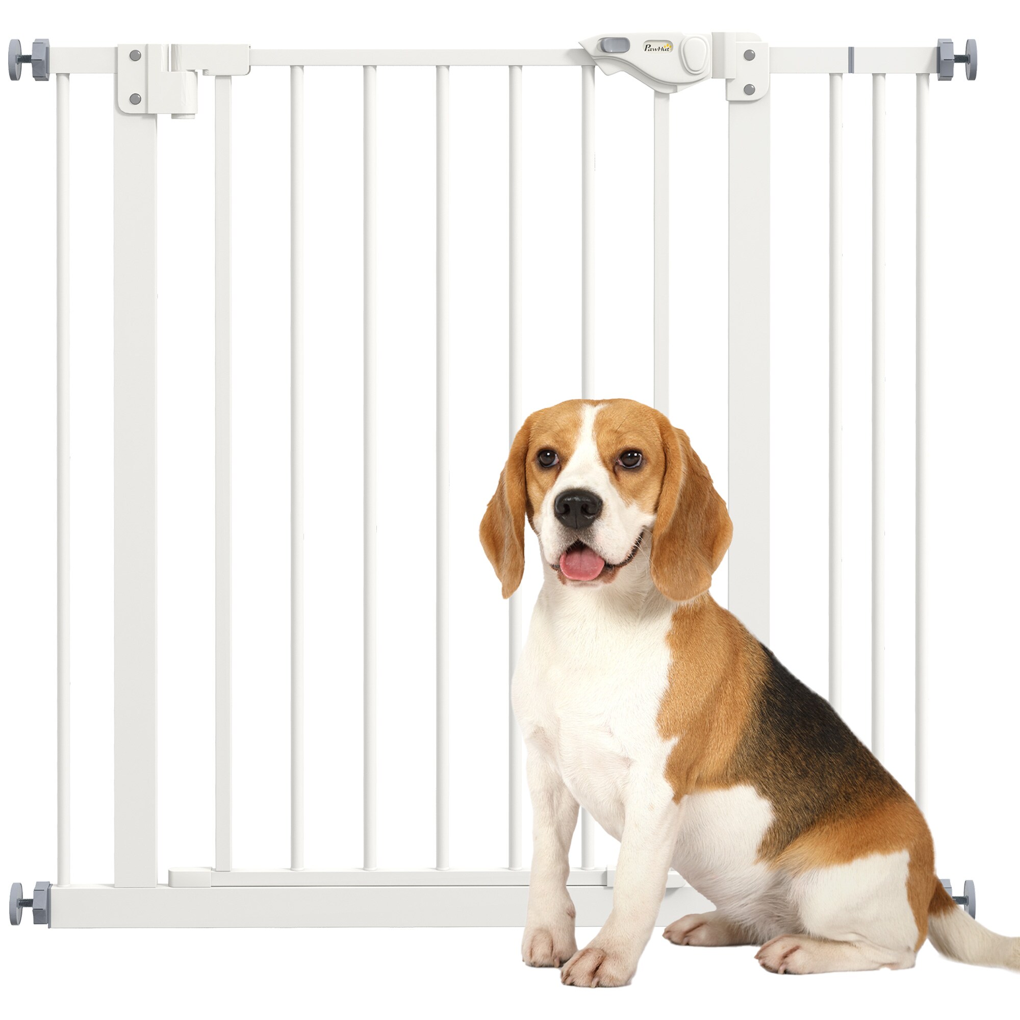 PawHut T&uuml;rschutzgitter Metall, Kunststoff - Bild 1