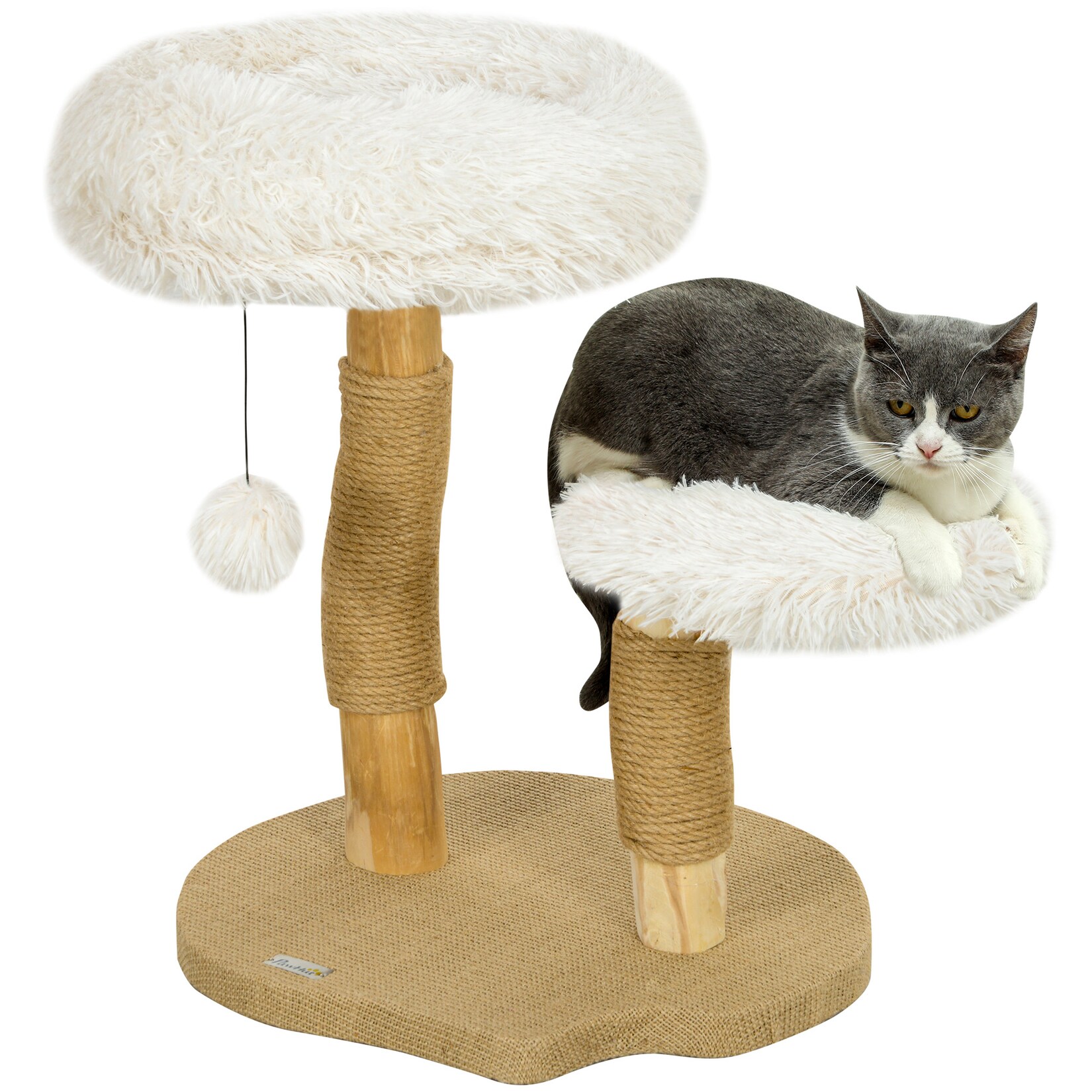 PawHut Kratzbaum Birnbaumholz, Polyester | 04255633596765