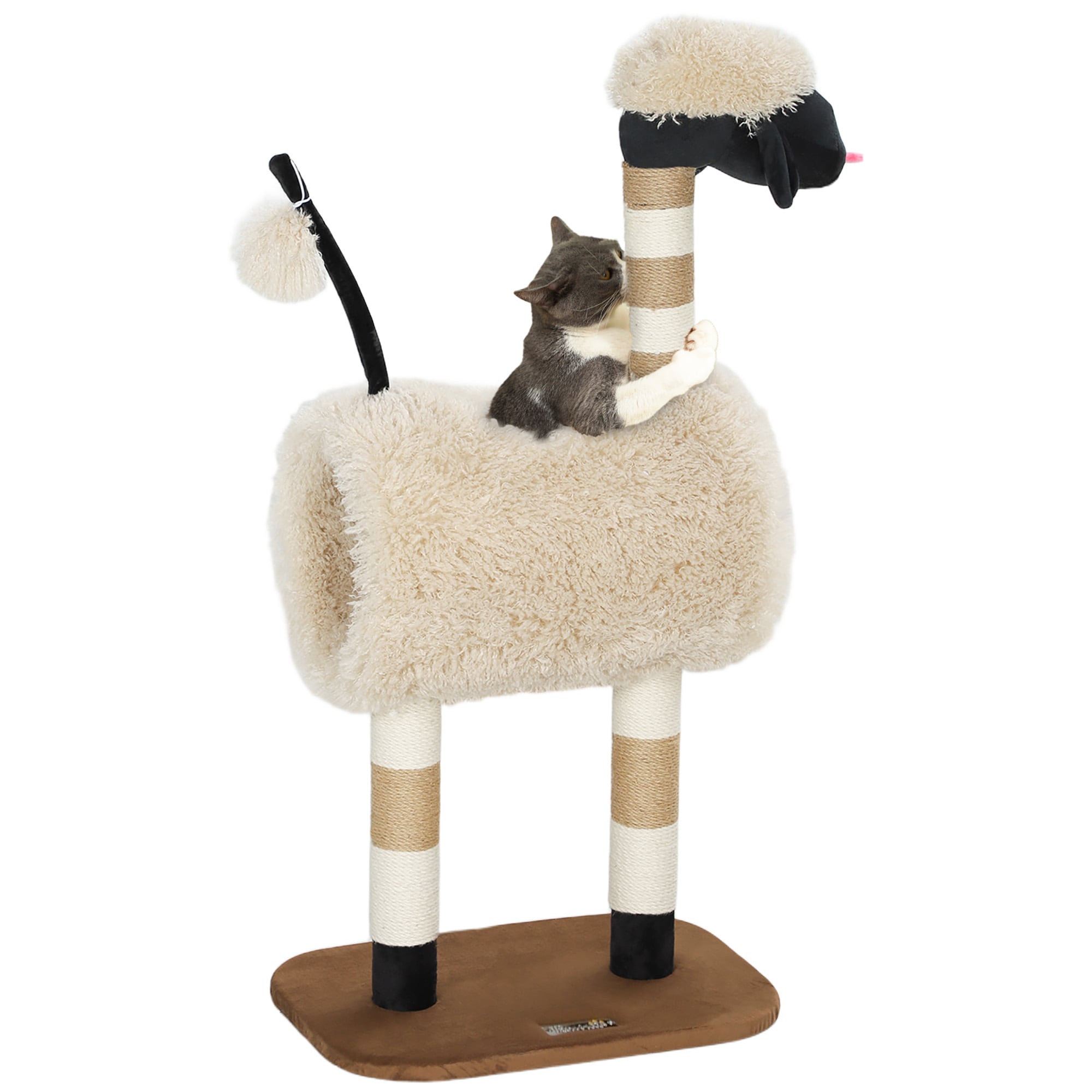 PawHut Kratzbaum Spanplatte, Polyester - Bild 1