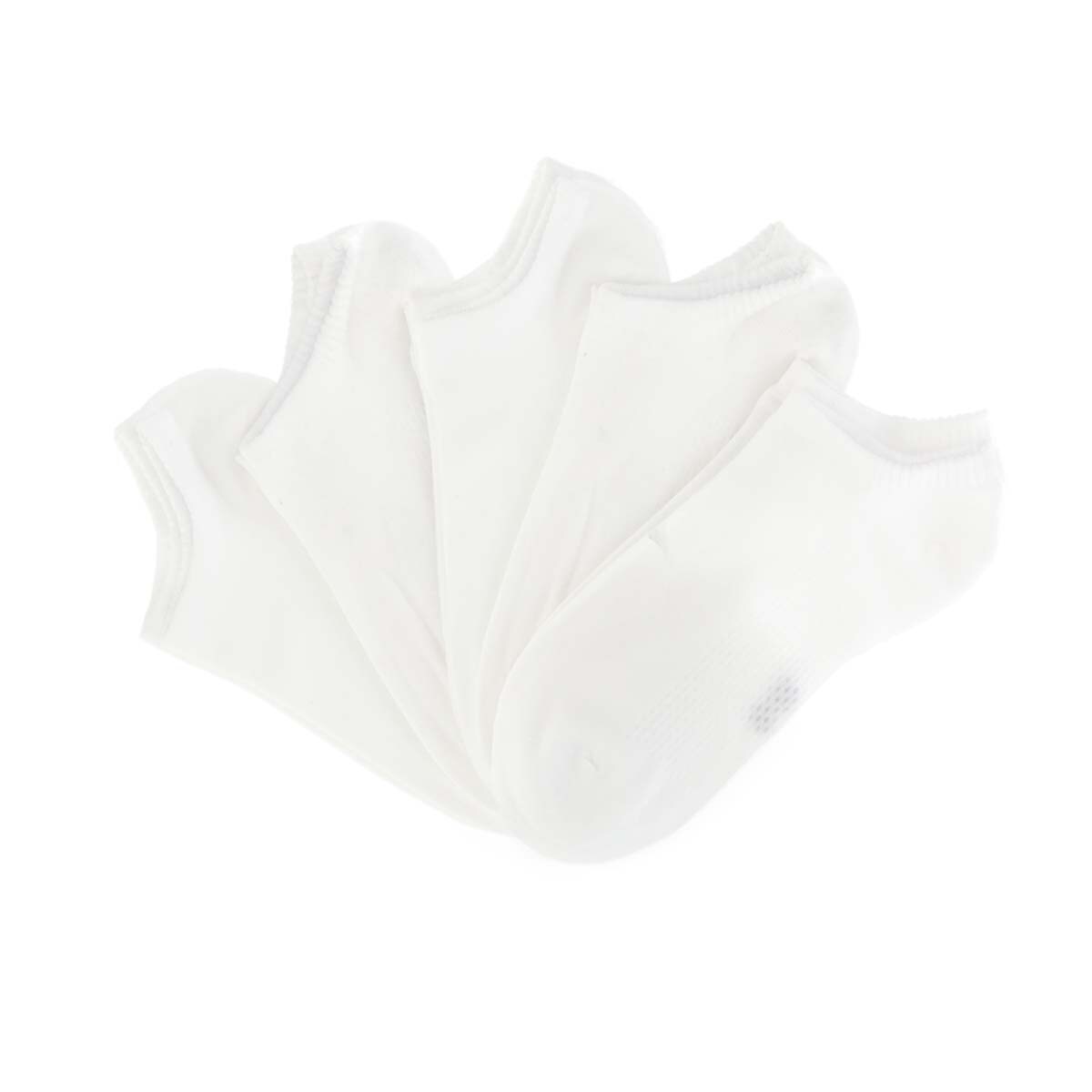 SoC Bambus Sneakersocken 5er-Pack, Wei&szlig;, Gr. 35-38 - Bild 1