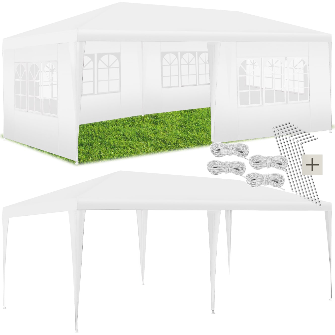 tectake&reg; Pavillon, 6 x 3 m, im Stecksystem, mit UV-Schutz, wasserdicht - Bild 1