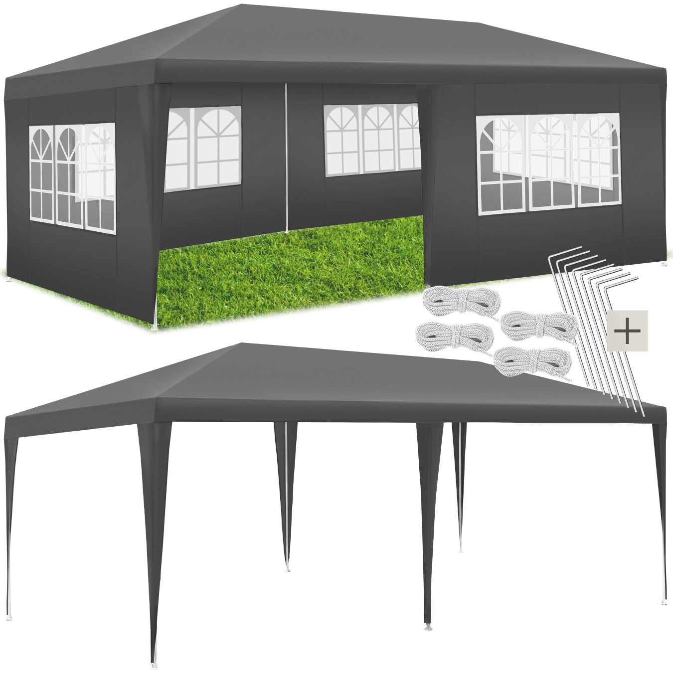 tectake&reg; Pavillon, 6 x 3 m, im Stecksystem, mit UV-Schutz, wasserdicht - Bild 1