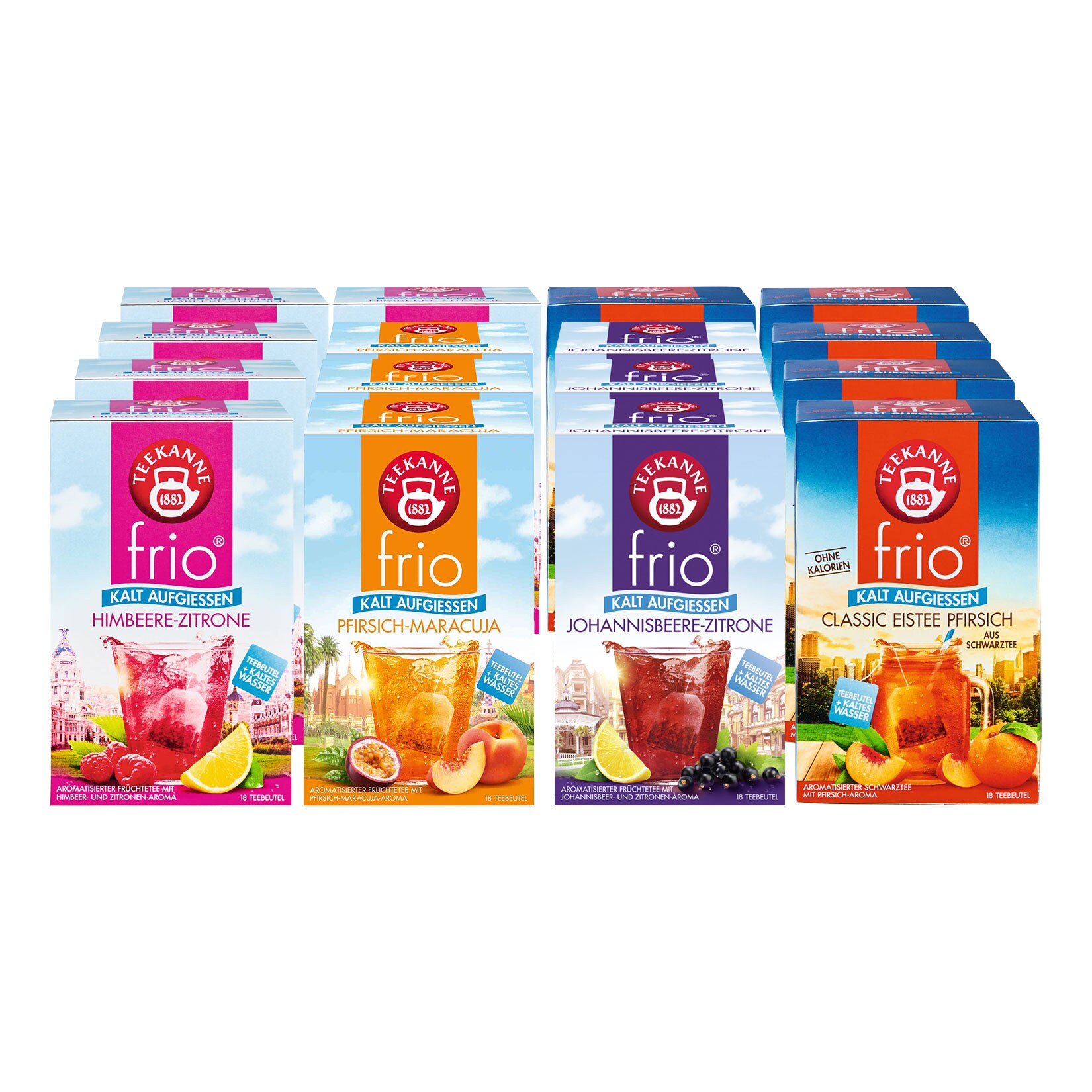 Teekanne frio Kalttee sortiert - 45 g, 16er Pack