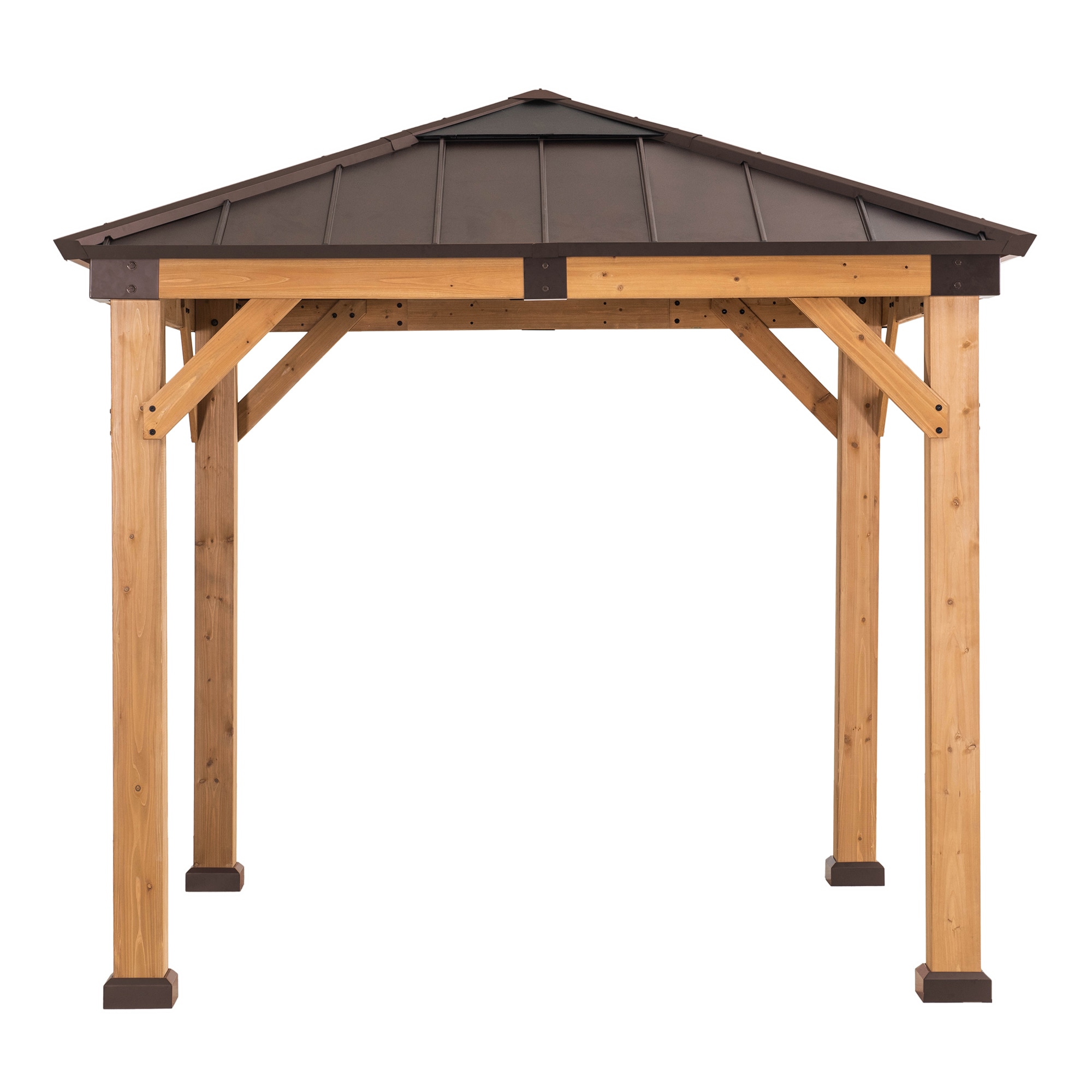 Sunjoy Pavillon Zedernholz Gazebo RAPI - 273cm x 273cm, braun - Bild 1