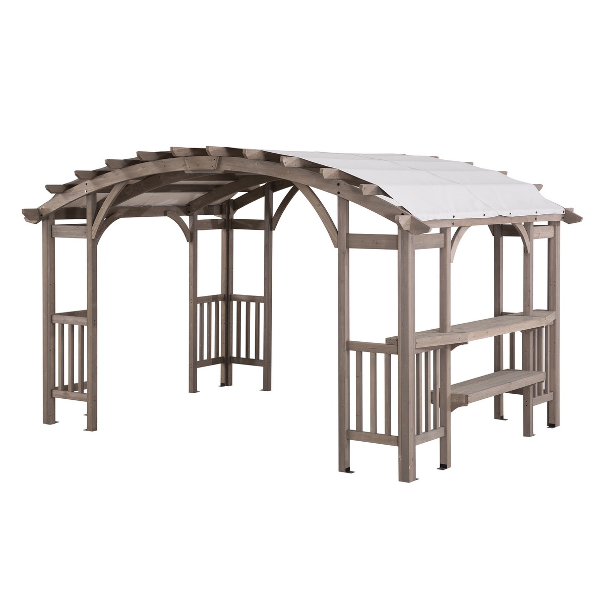 Sunjoy Zedernholz Pergola DAJTI - 305cm x 427cm, grau - Bild 1