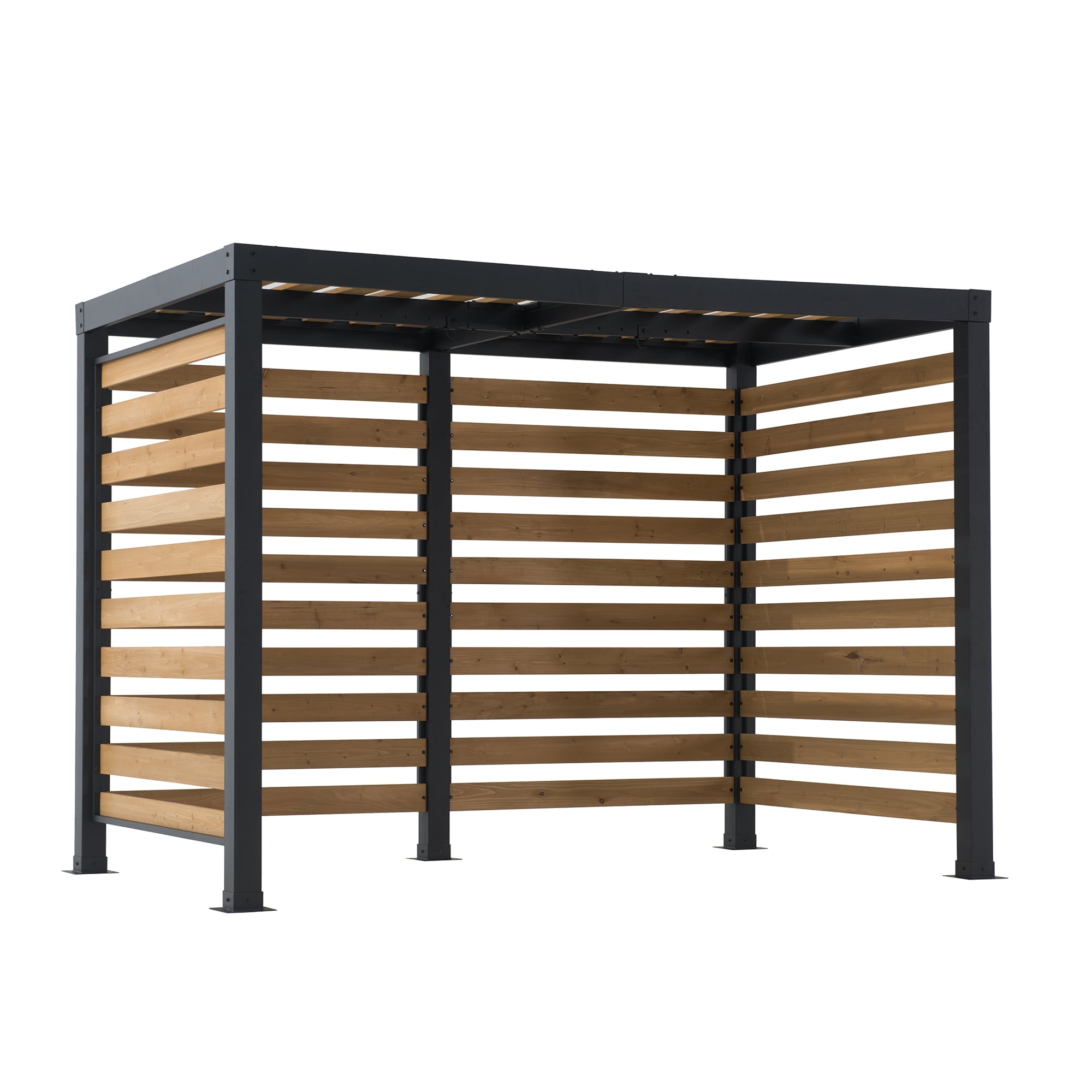 Sunjoy Stahl Pergola/Pavillon MARAO - 191cm x 313cm, schwarz/braun - Bild 1