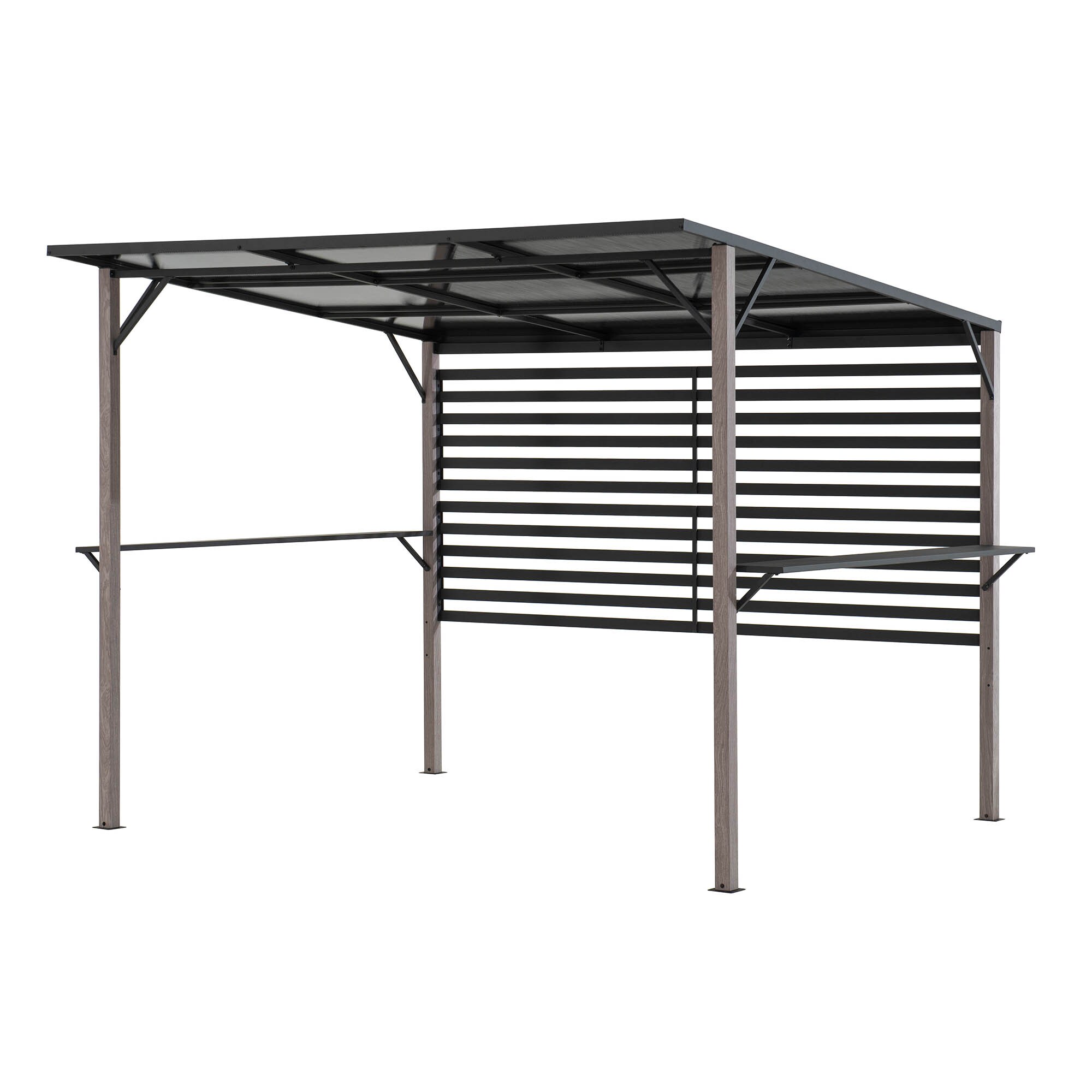 Sunjoy Stahl Whirlpool Pergola DENALI - 252cm x 282cm, grau - Bild 1