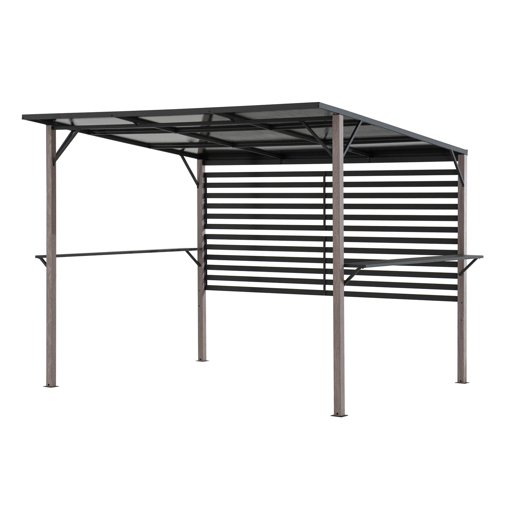 Sunjoy Stahl Whirlpool Pergola DENALI - 252cm x 282cm, grau