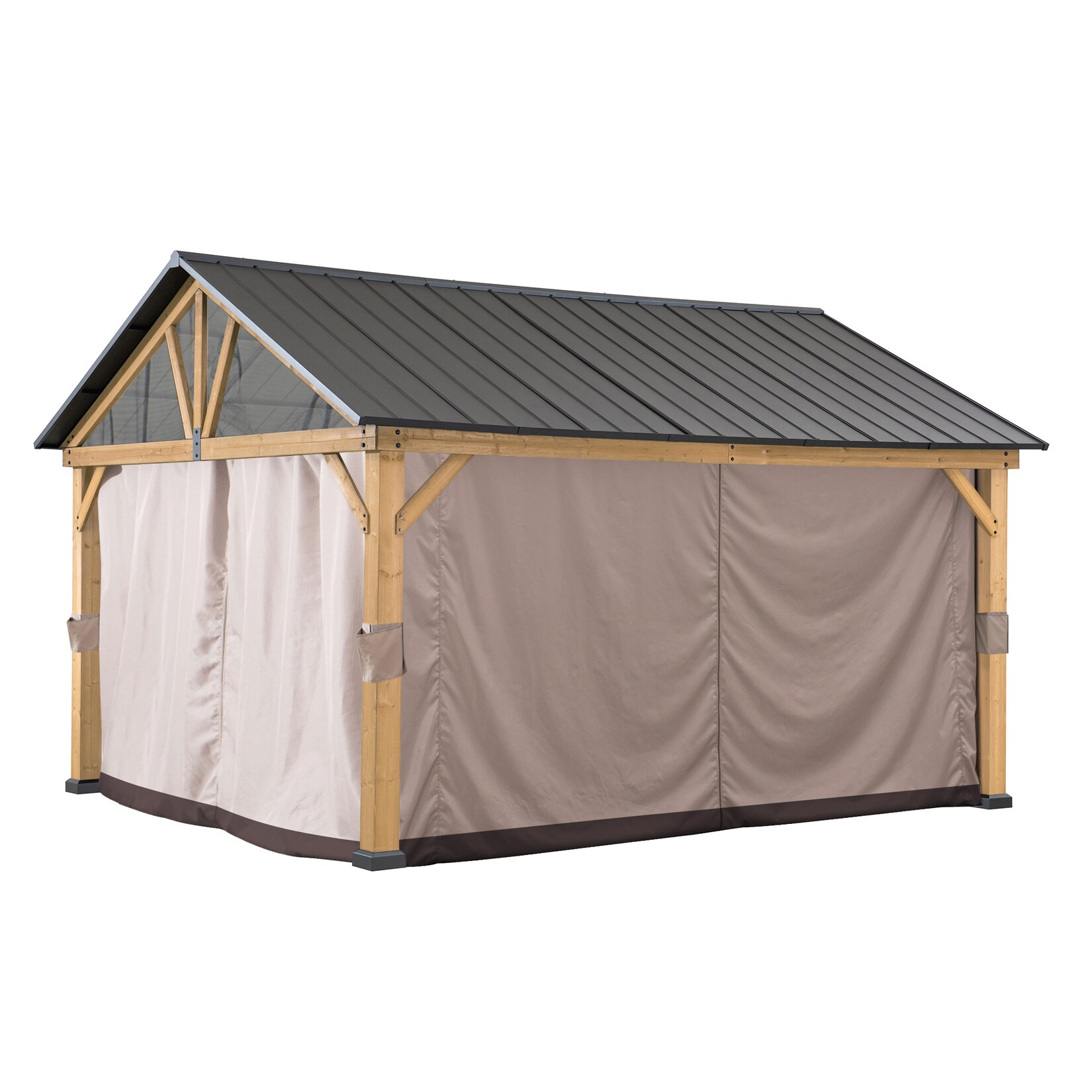 Sunjoy Vorhang für Zedernholz Gazebo 336cm x 400cm
