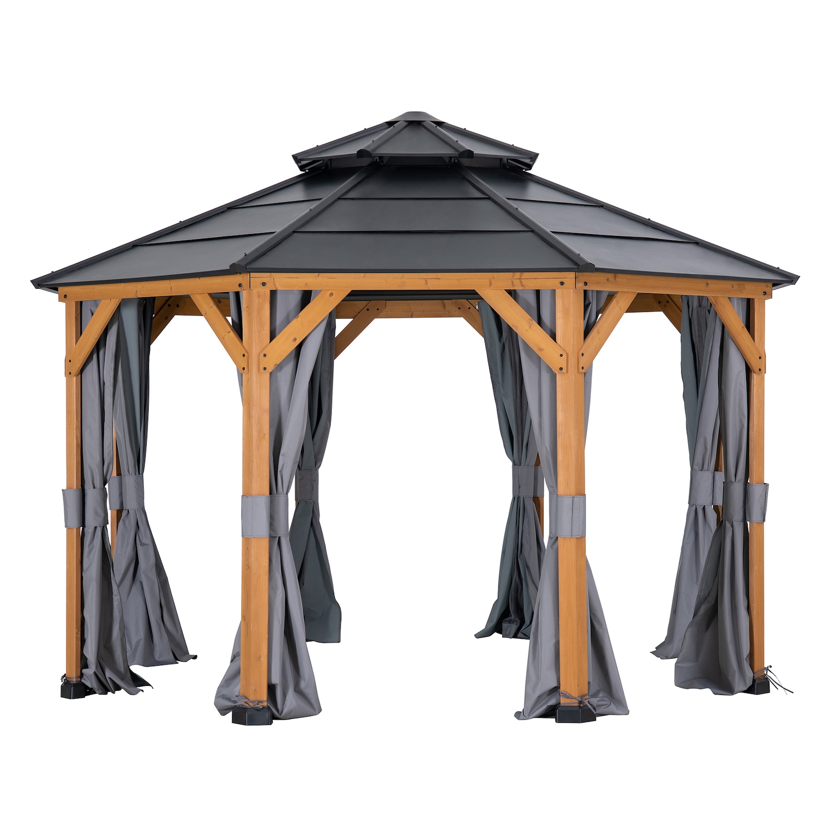 Sunjoy Vorhang für Zedernholz Gazebo 395cm x 395cm