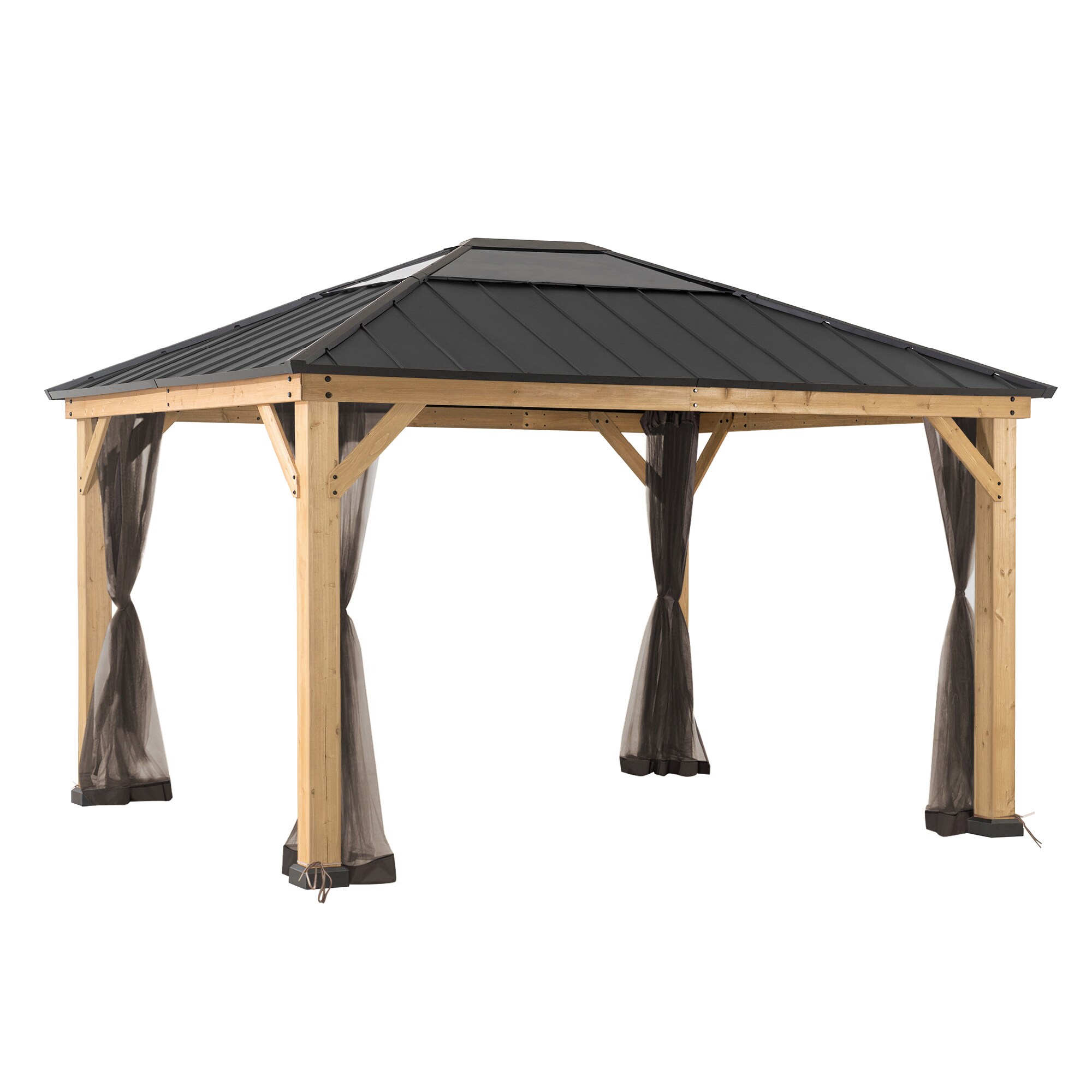 Sunjoy Netz f&uuml;r Zedernholz Gazebo 393cm x 452cm - Bild 1