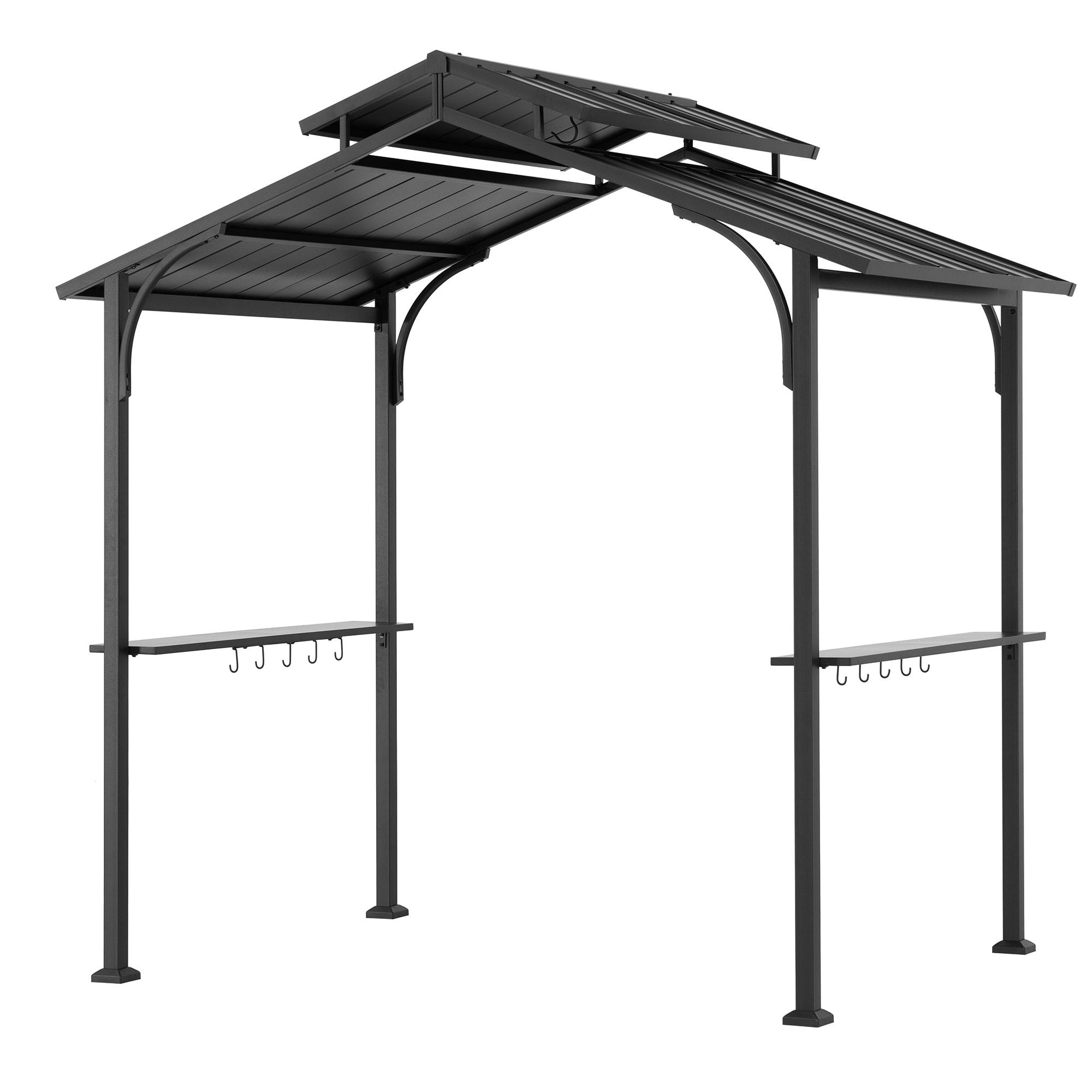 Sunjoy Stahl Grill Pavillon Gazebo ECRINS - 153cm x 242cm, braun - Bild 1