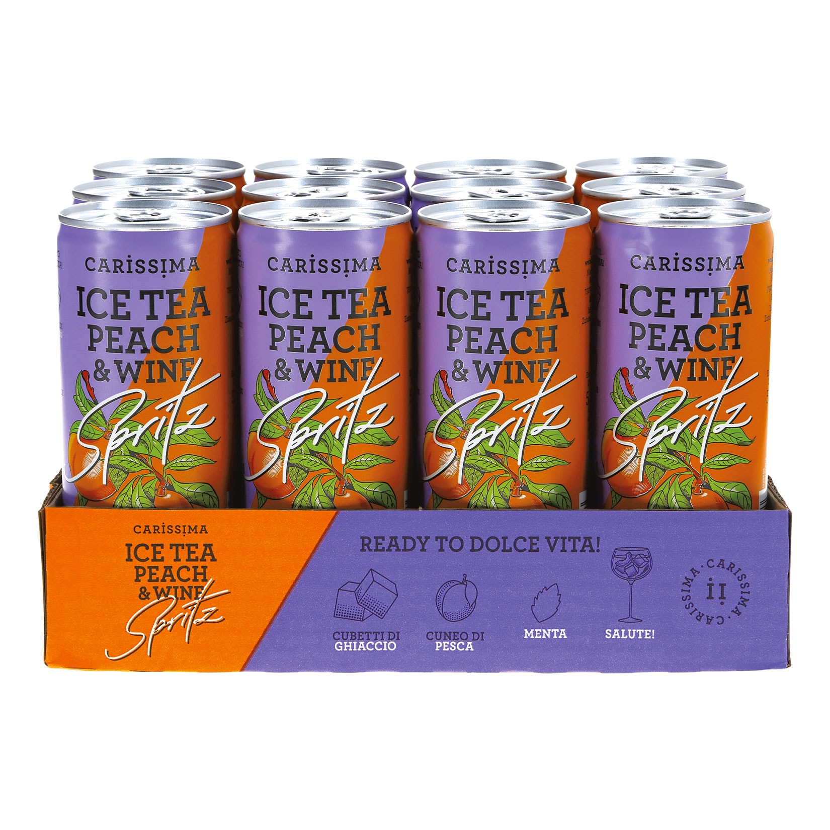 Carissima Ice Tea Peach & Wine 5,5 % vol 0,25 L, 12er Pack - Bild 1