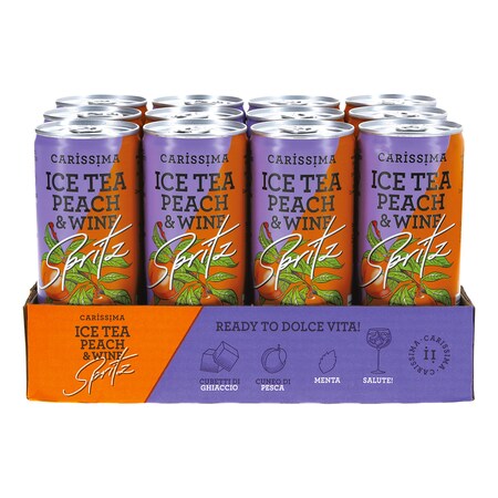 Carissima Ice Tea Peach & Wine 5,5 % vol 0,25 L, 12er Pack