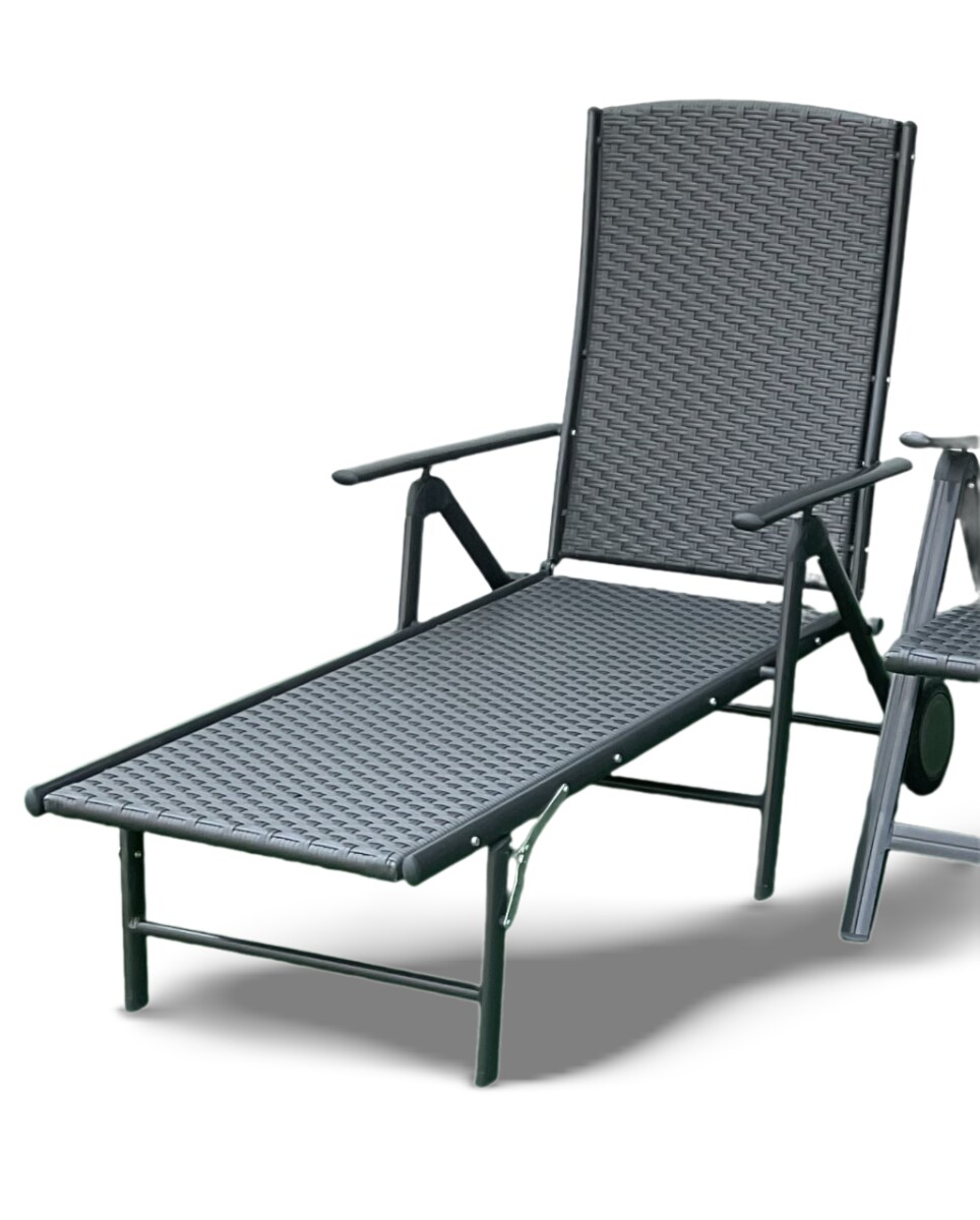 Sedex Klappliege Palma graphit Flechtfaser Hularo - Bild 1