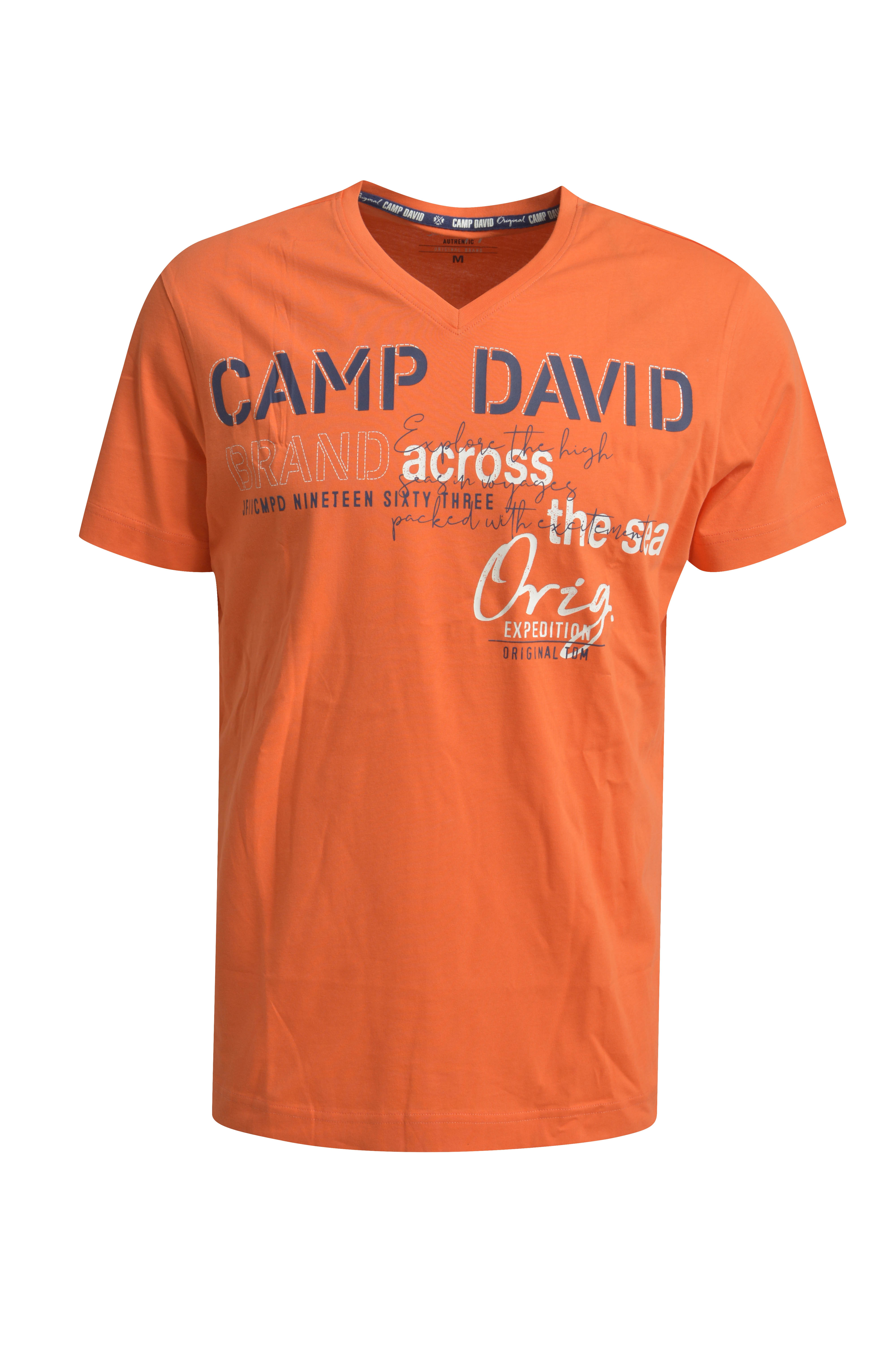 Camp David T-Shirt Oneck Gr. XXL orange - Bild 1